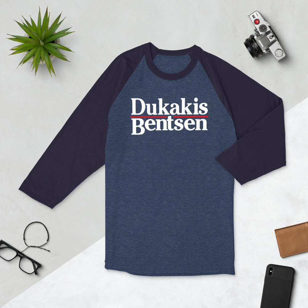 Dukakis 1988 Campaign Reproduction 3/4 sleeve raglan shirt