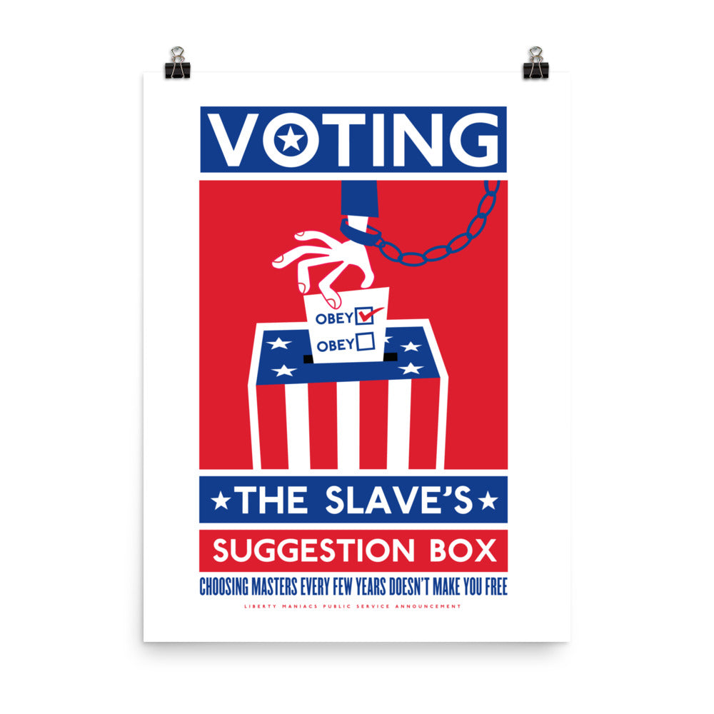 Voting The Slave's Suggestion Box Poster