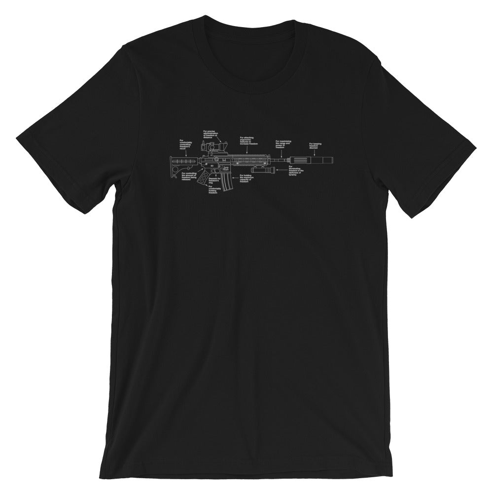 Components of Freedom Carbine Schematic T-Shirt