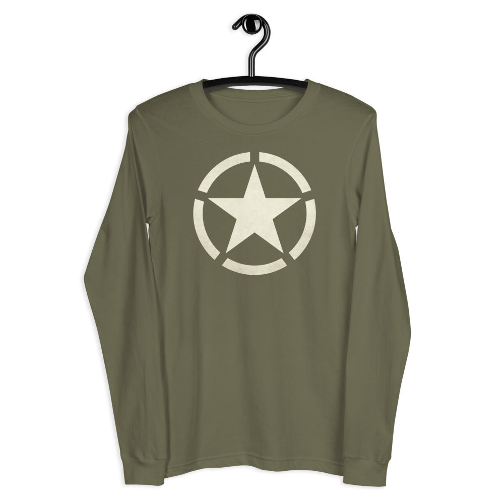 WW2 Circled Star Unisex Long Sleeve Tee