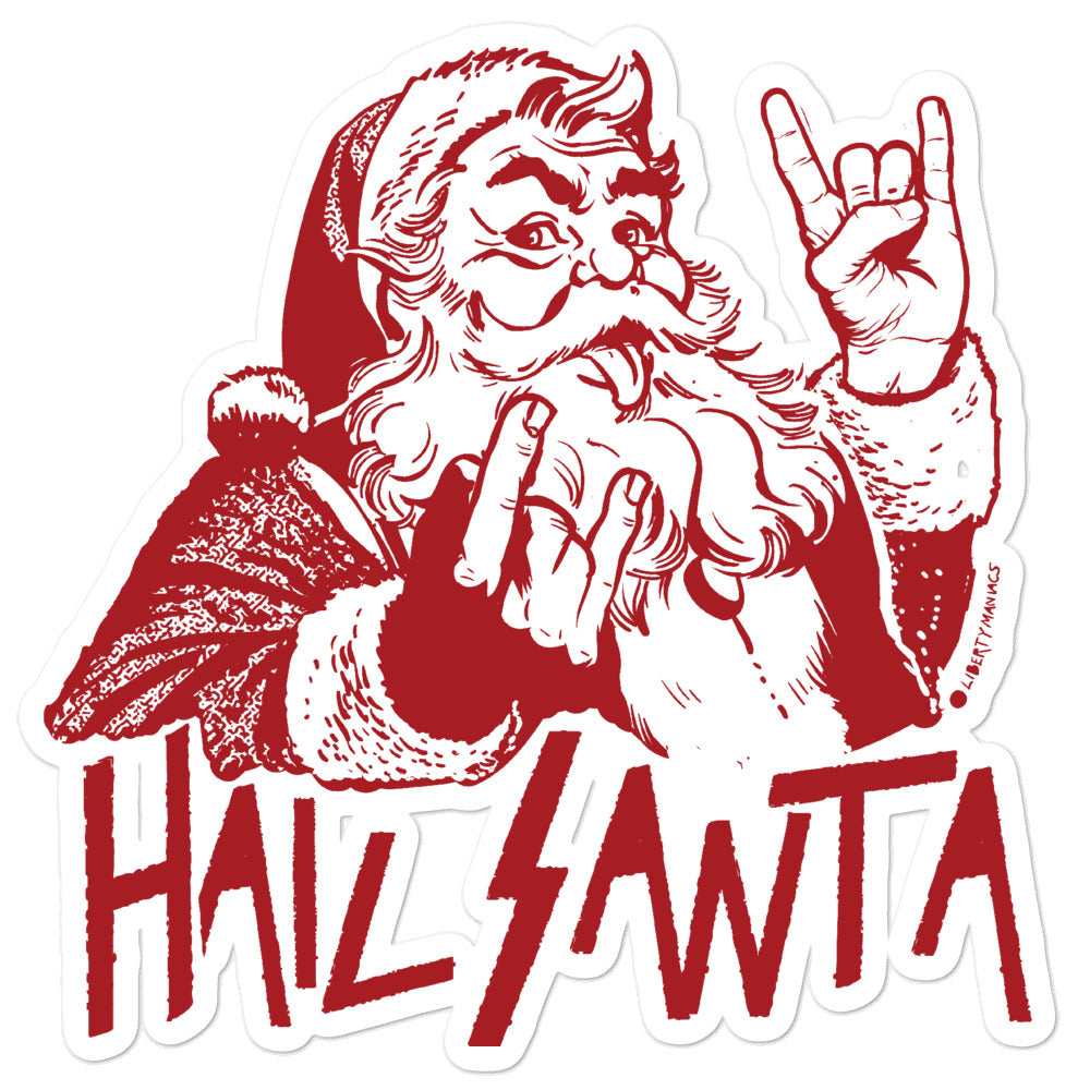 Hail Santa Die Cut Sticker