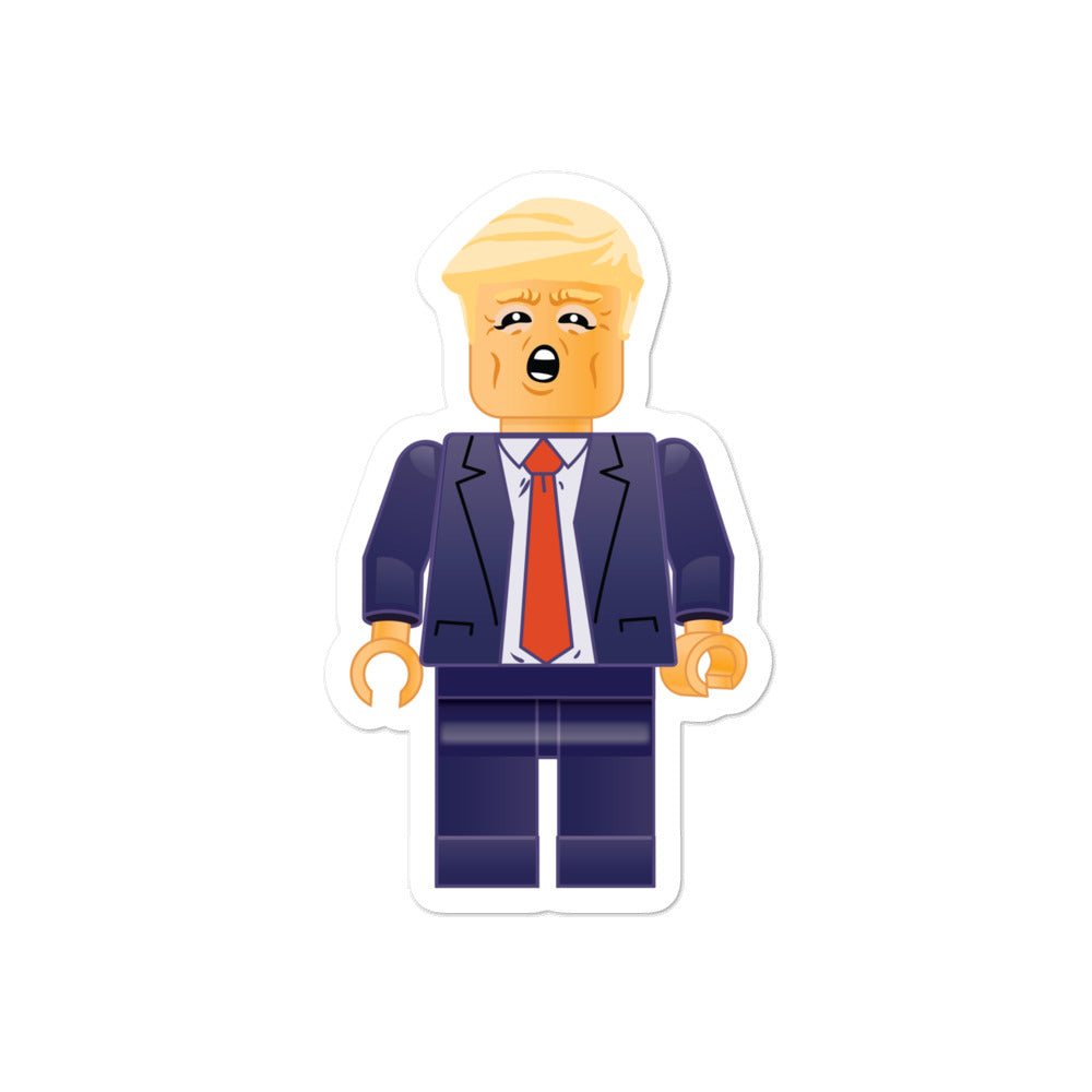 President Business Trump Minifig Sticker
