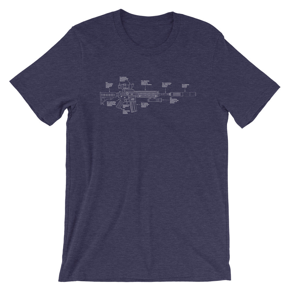 Components of Freedom Carbine Schematic T-Shirt