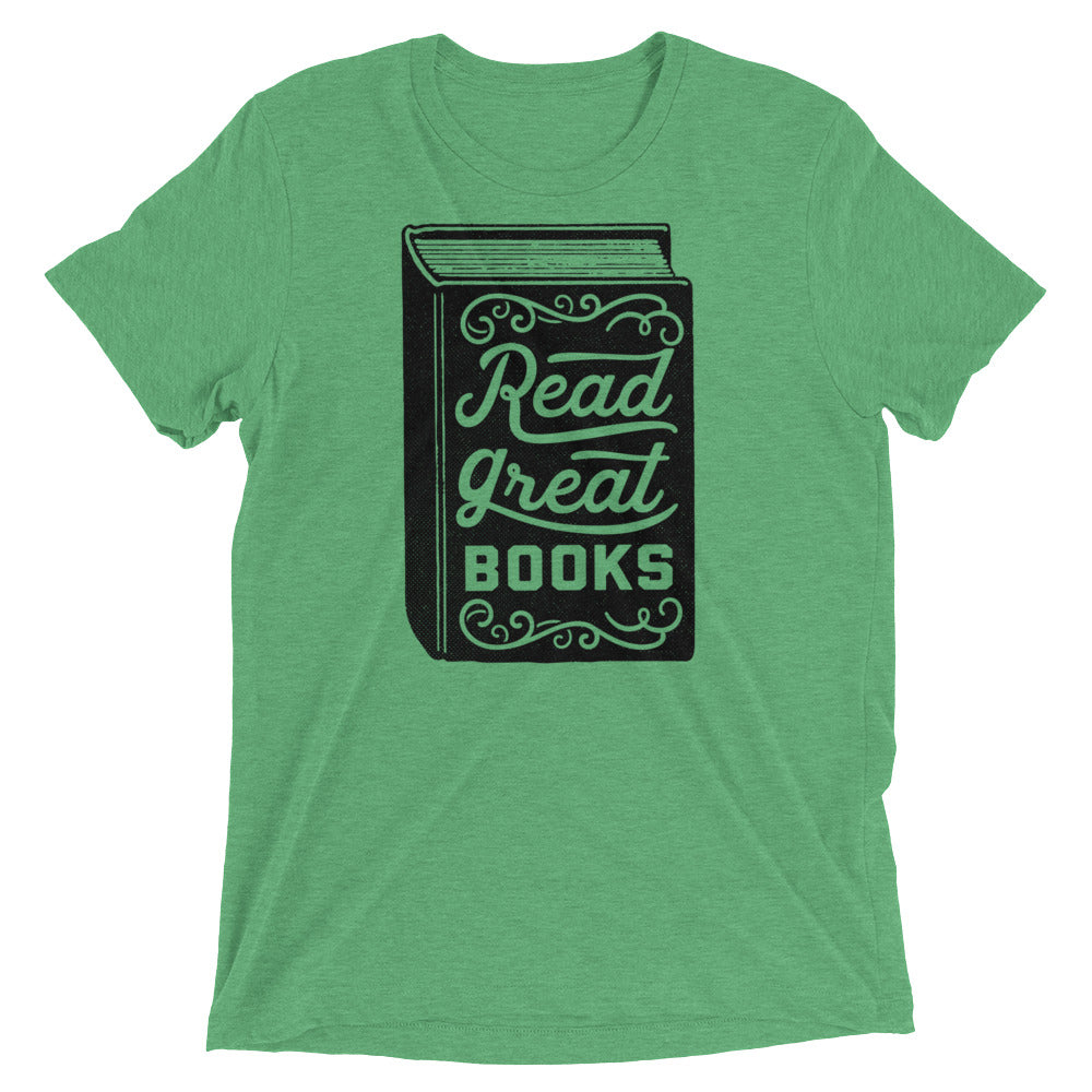 Read Great Books Short Tri-Blend Graphic T-Shirt