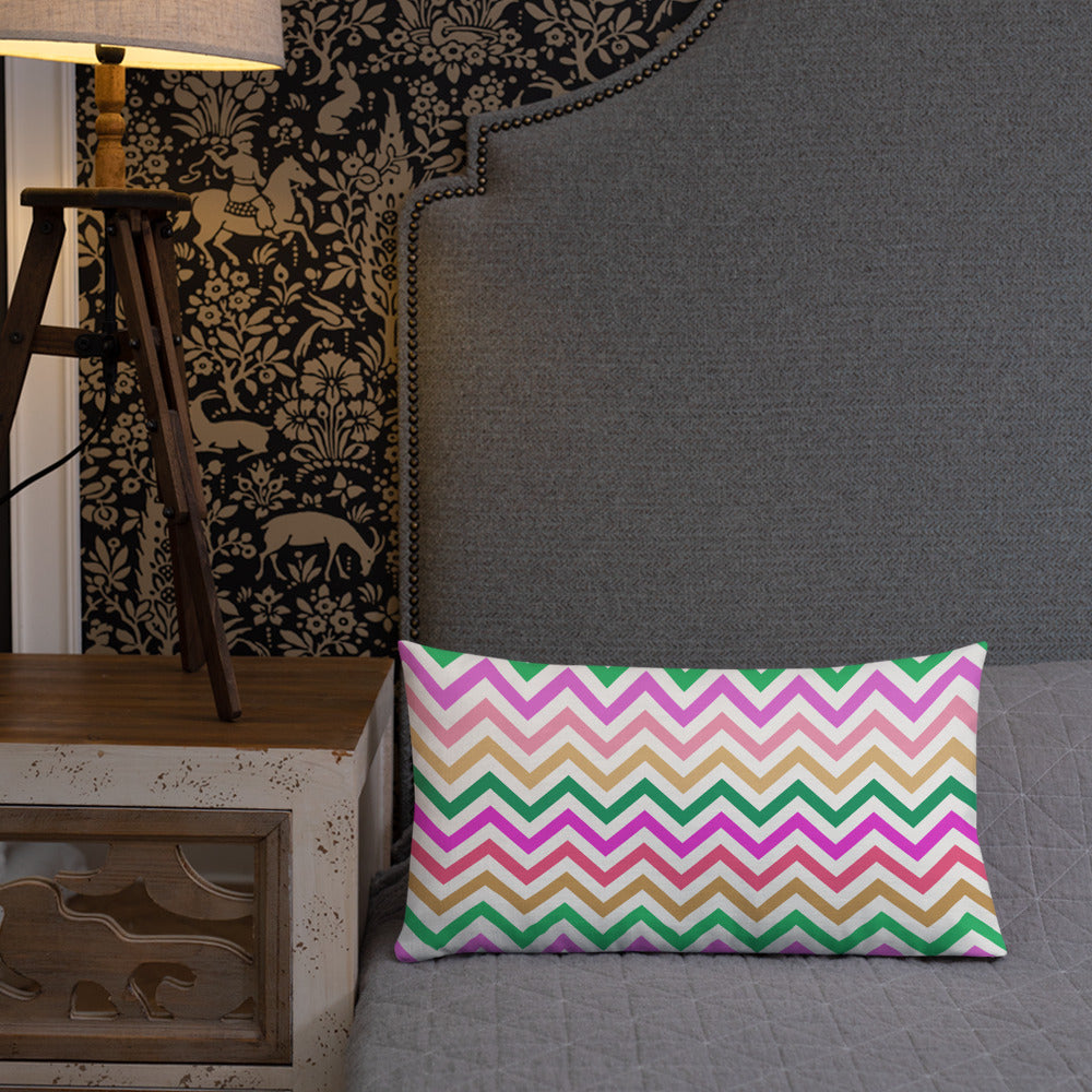 Colorful Chevron Throw Pillow