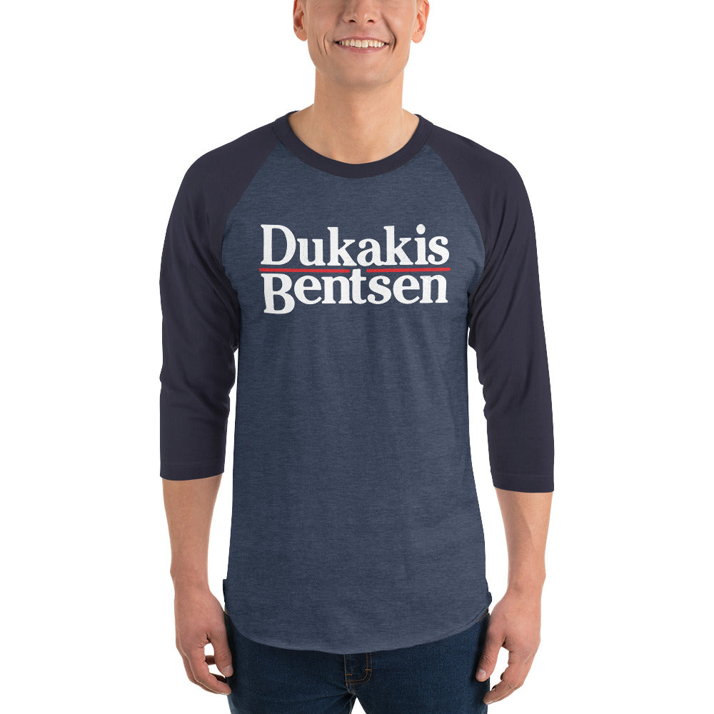 Dukakis 1988 Campaign Reproduction 3/4 sleeve raglan shirt