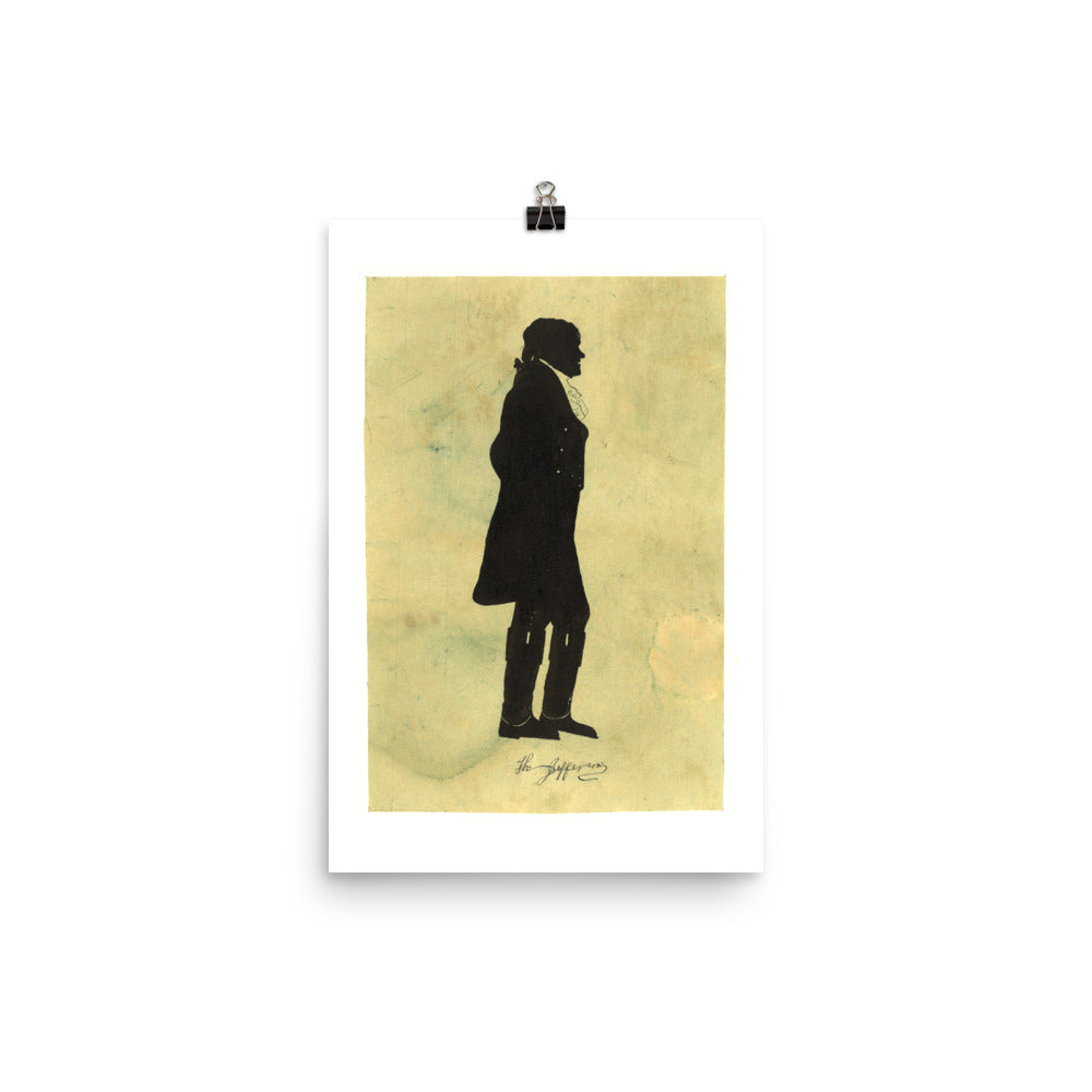 Thomas Jefferson Silhouette by John Marshal Print