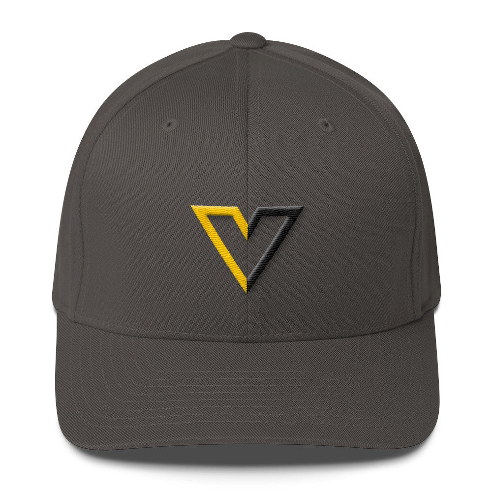 Voluntaryist V 3D Embroidered Flexfit Fitted Cap