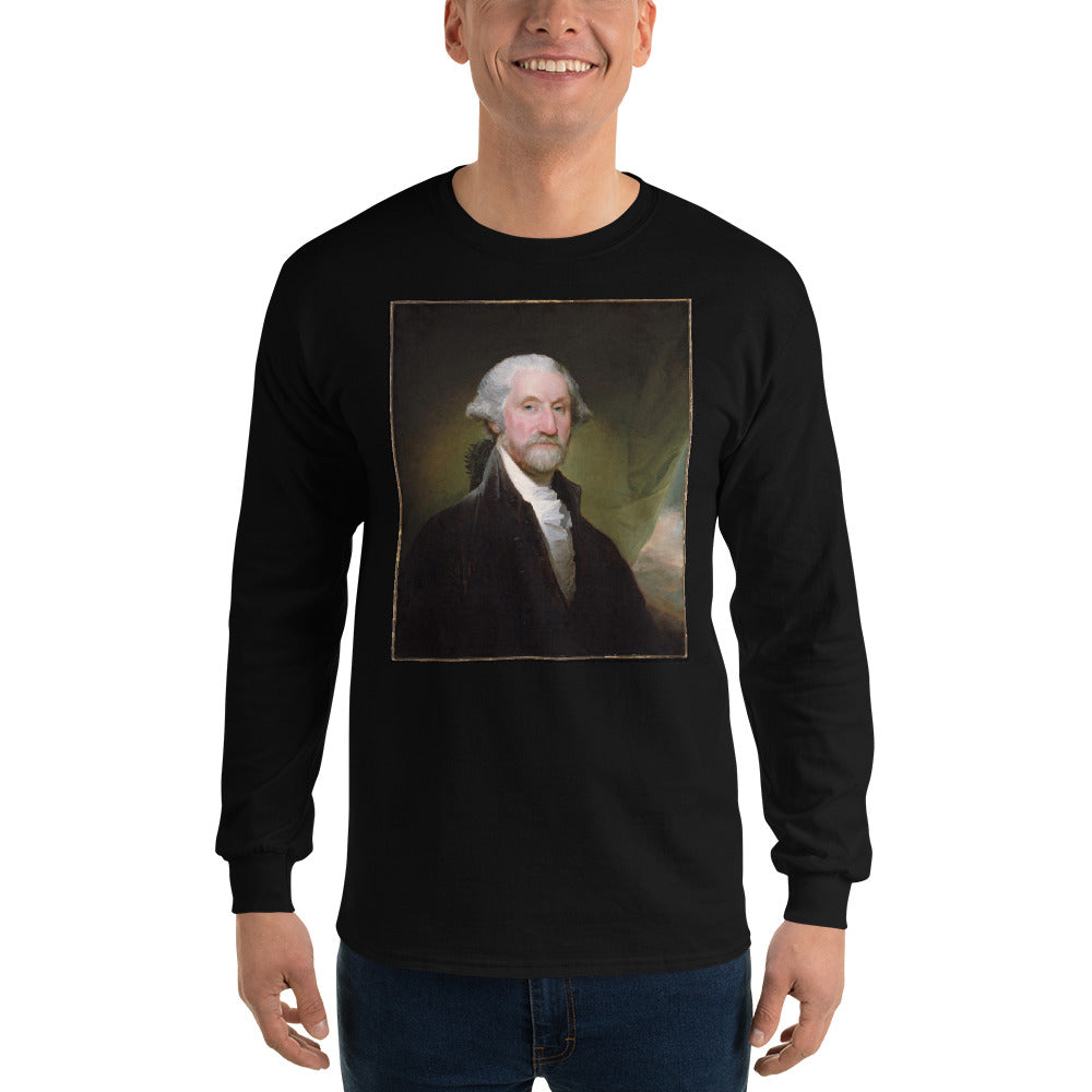 Bearded Badass George Washington Long Sleeve T-Shirt