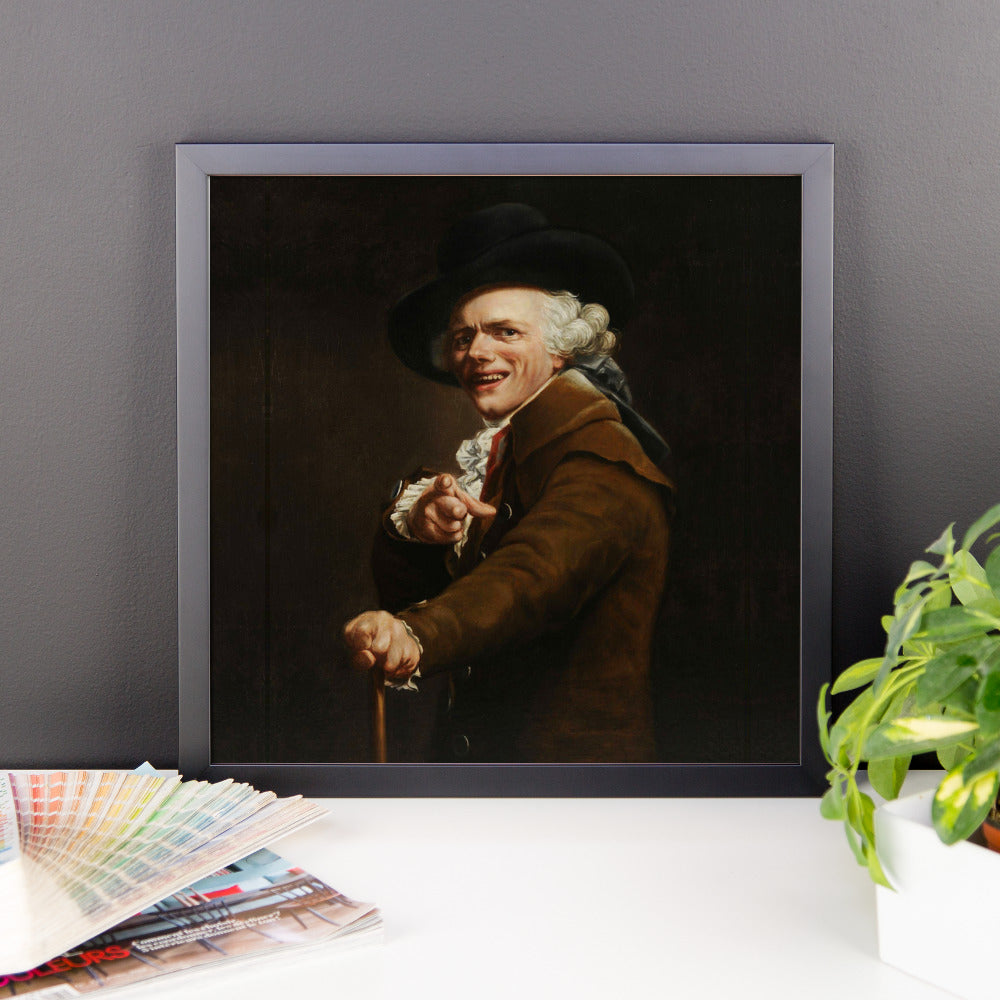 Portrait de l'artiste sous les traits d'un moqueur Framed Print