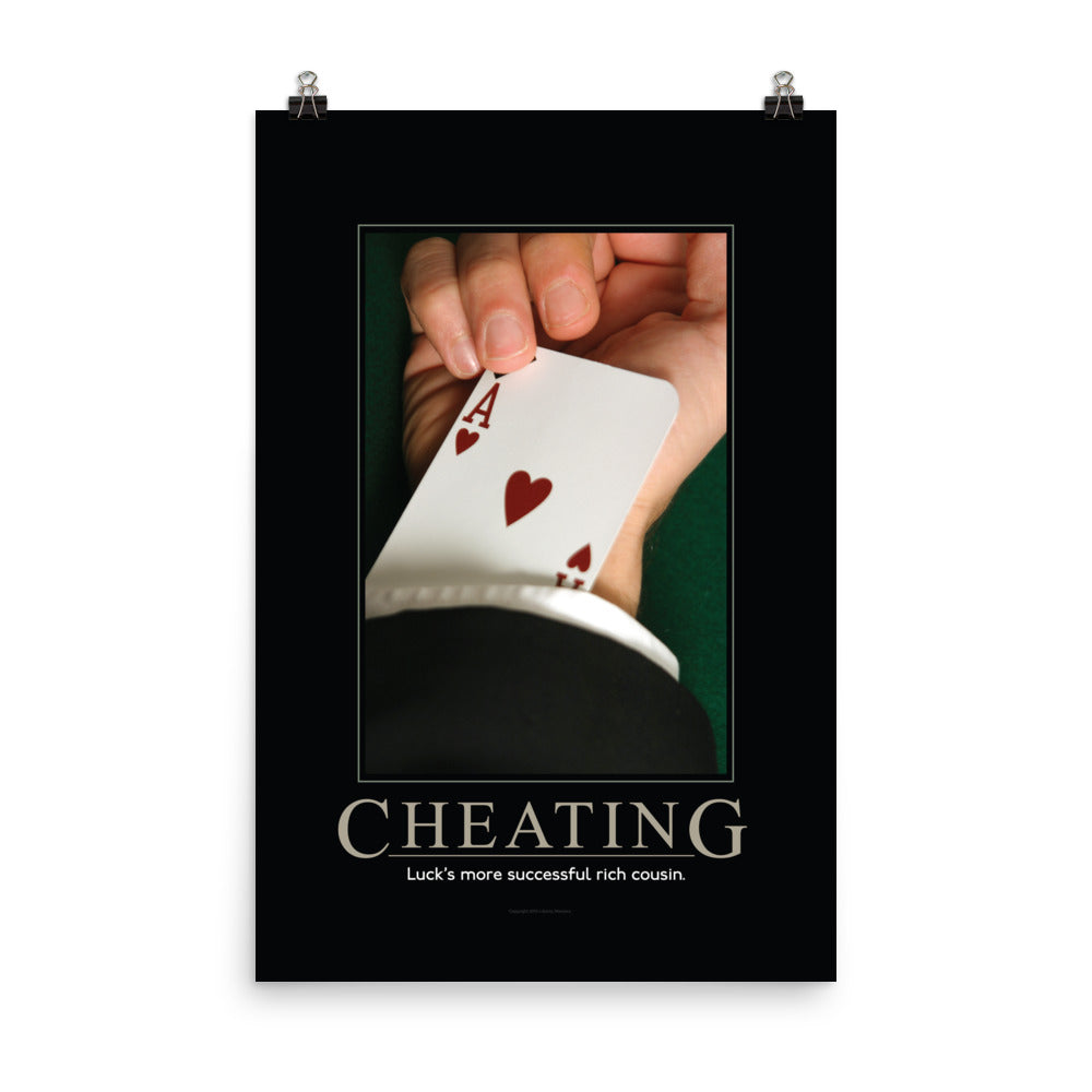 Cheating Demotivational Poster