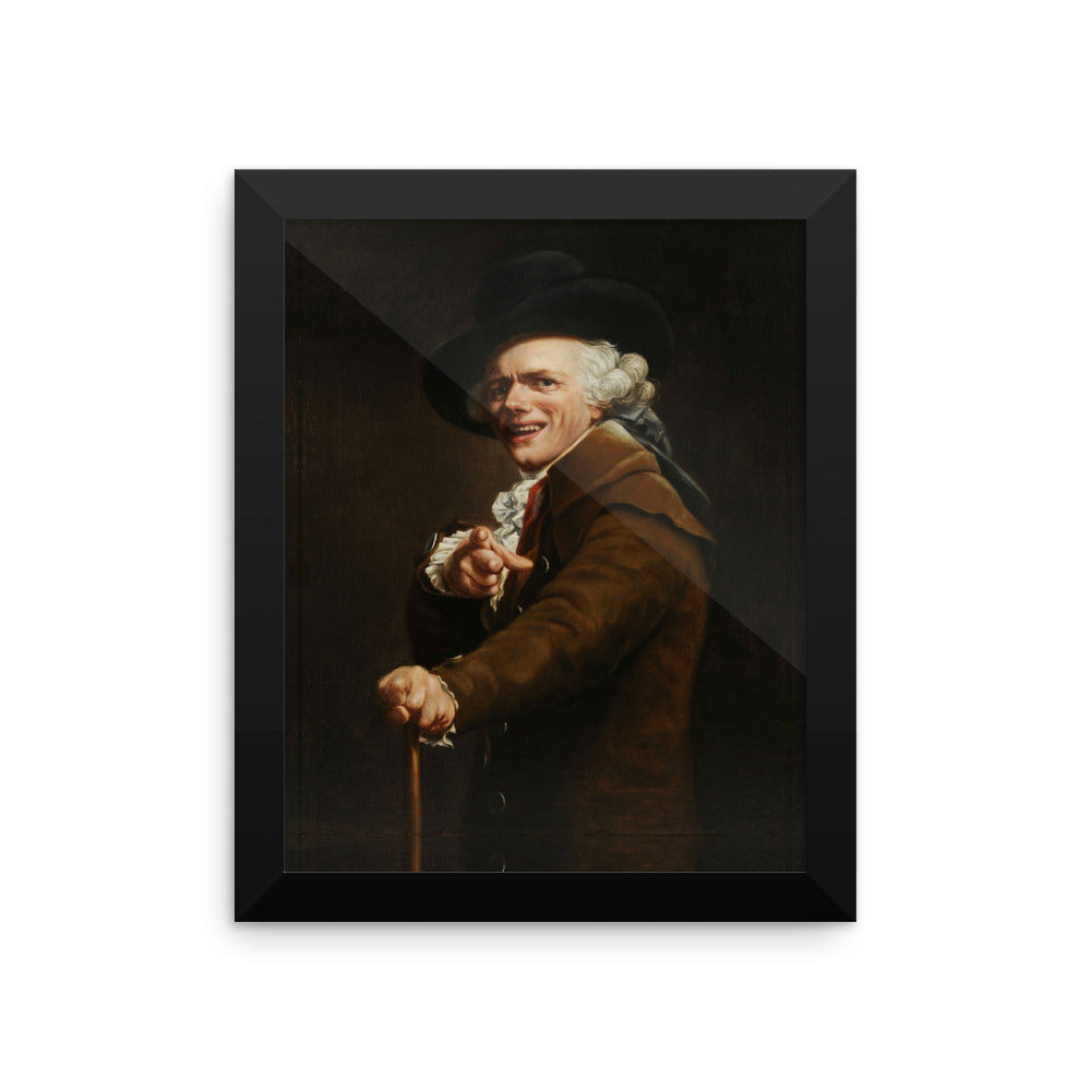 Portrait de l'artiste sous les traits d'un moqueur Framed Print