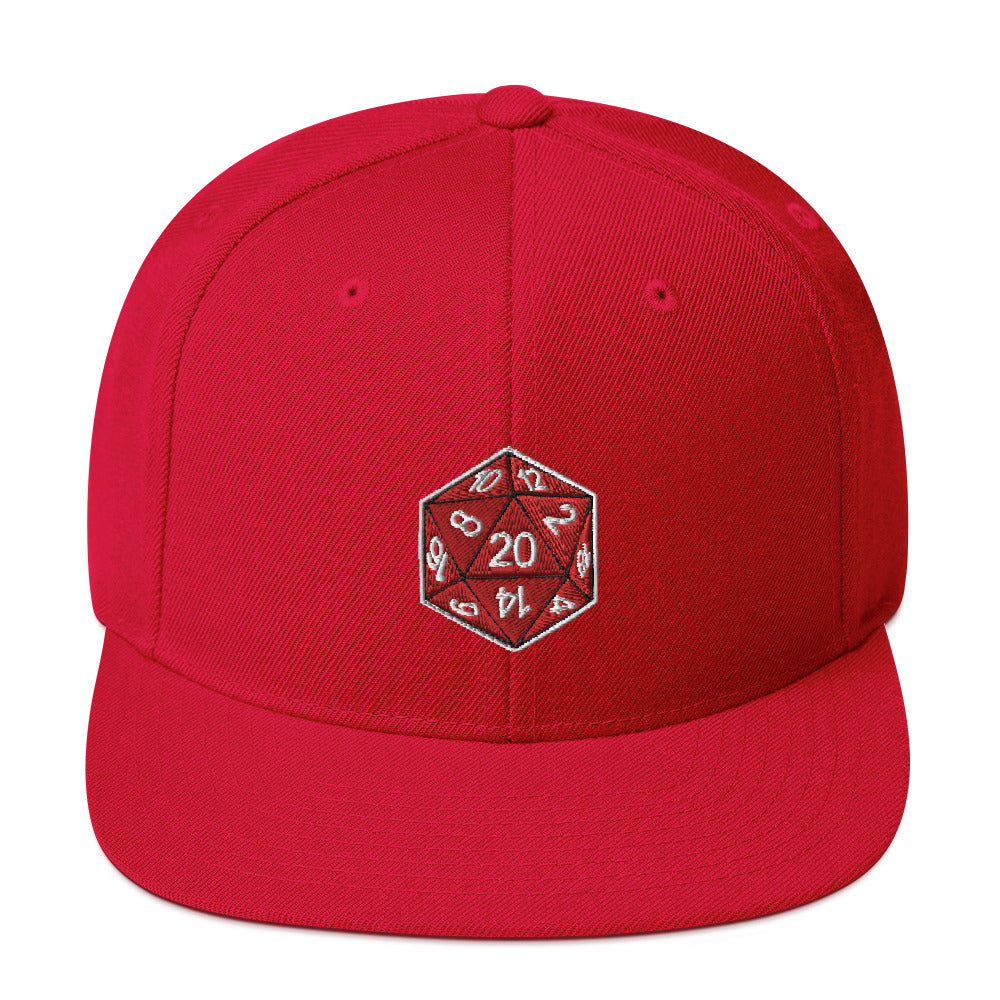 20 Sided Die Snapback Hat