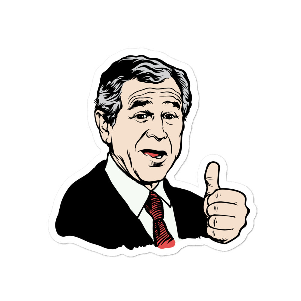 President George W Bush Thumbs Up Sticker