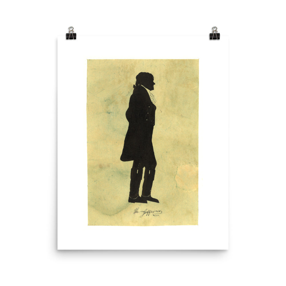 Thomas Jefferson Silhouette by John Marshal Print