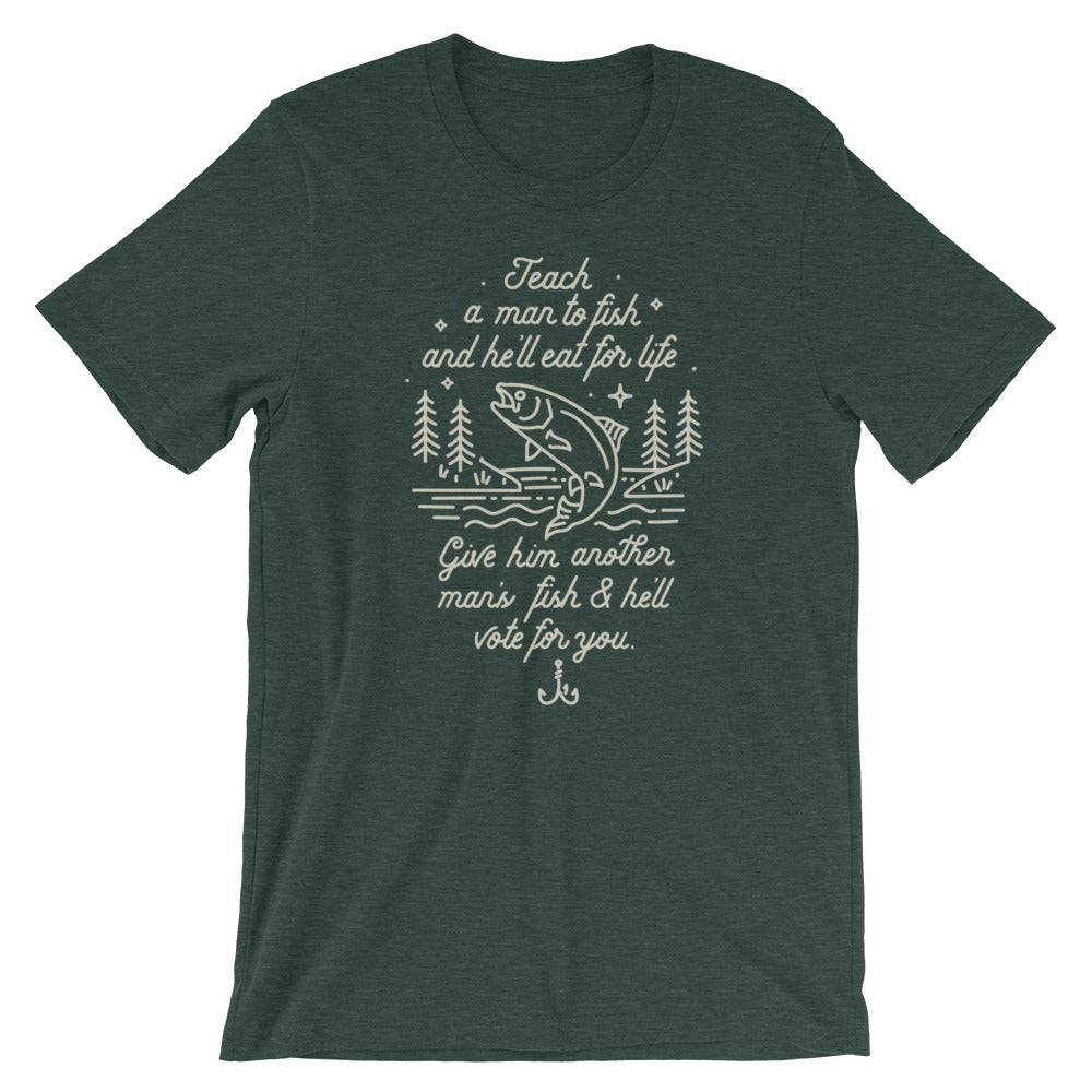 Teach A Man To Fish Vintage Graphic T-Shirt