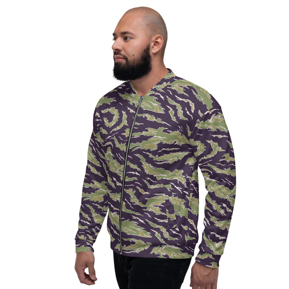 Tiger Stripe Jungle Camouflage Bomber Jacket