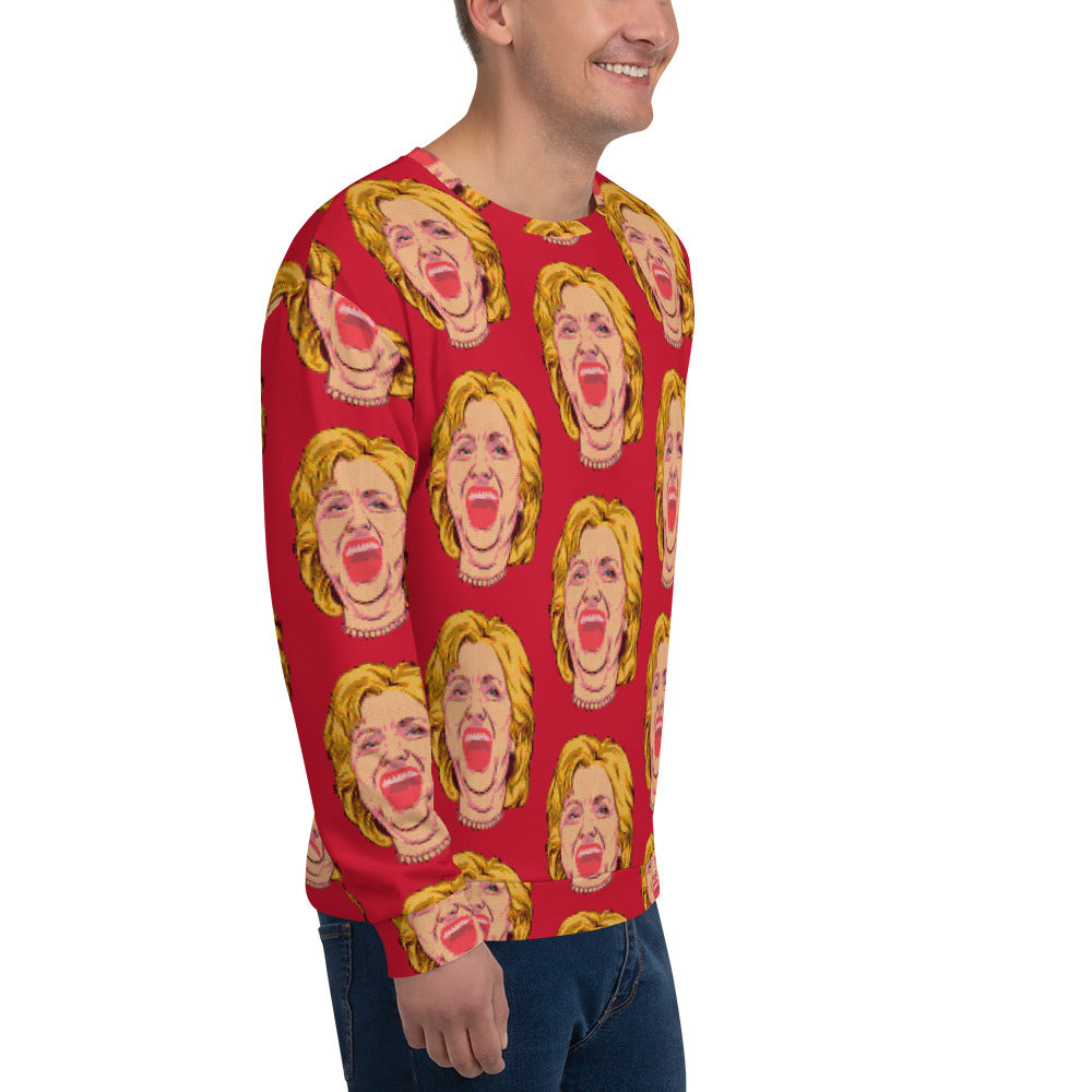 Hillary Clinton Ugly Christmas Sweatshirt