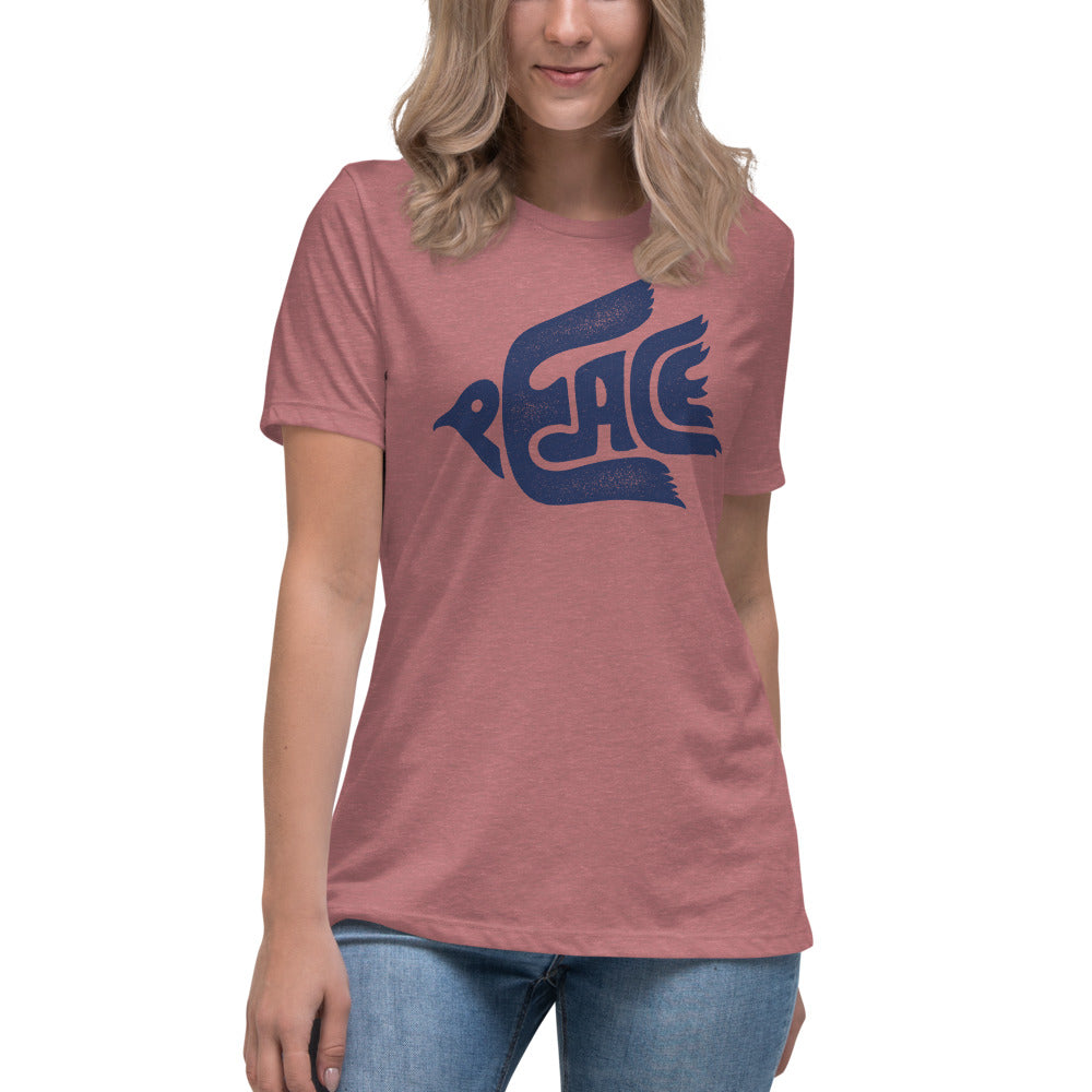 Peace Dove Women's Relaxed Graphic T-Shirt