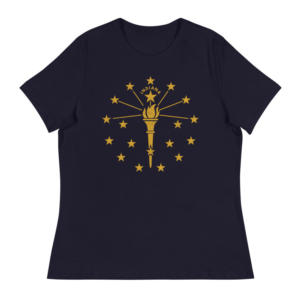 Indiana State Flag Women's Relaxed T-Shirt