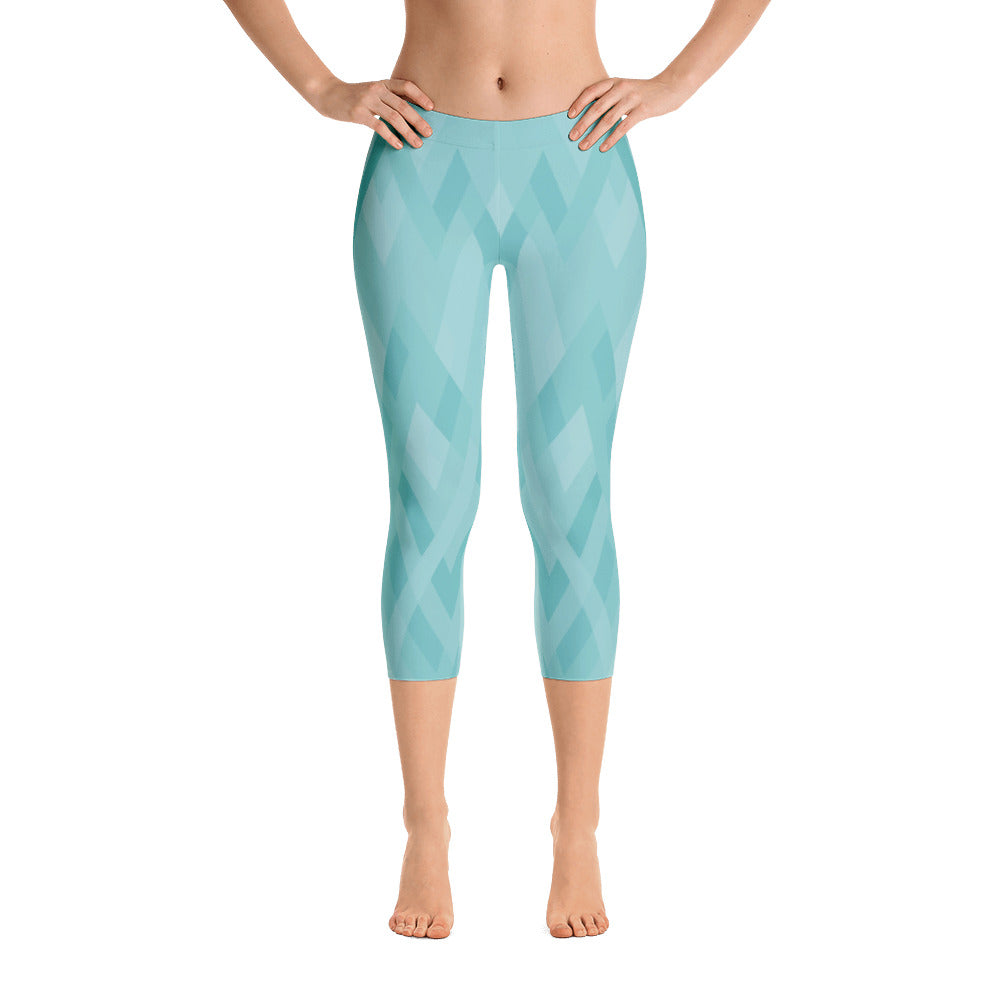 Ocean Breeze Handsewn Capri Leggings
