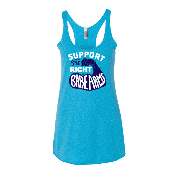 Support the Right To Bare Arms Triblend Racerback Tank