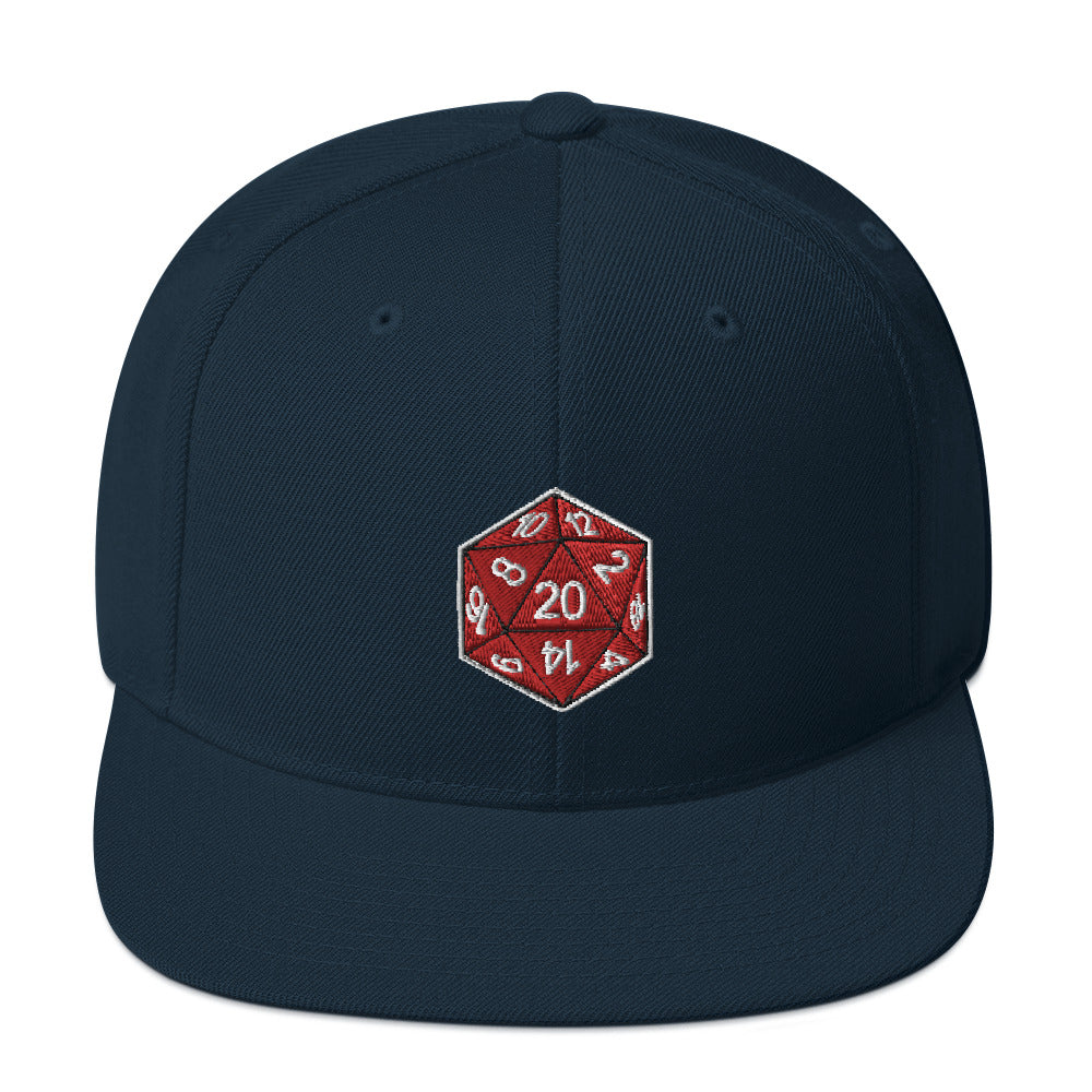 20 Sided Die Snapback Hat