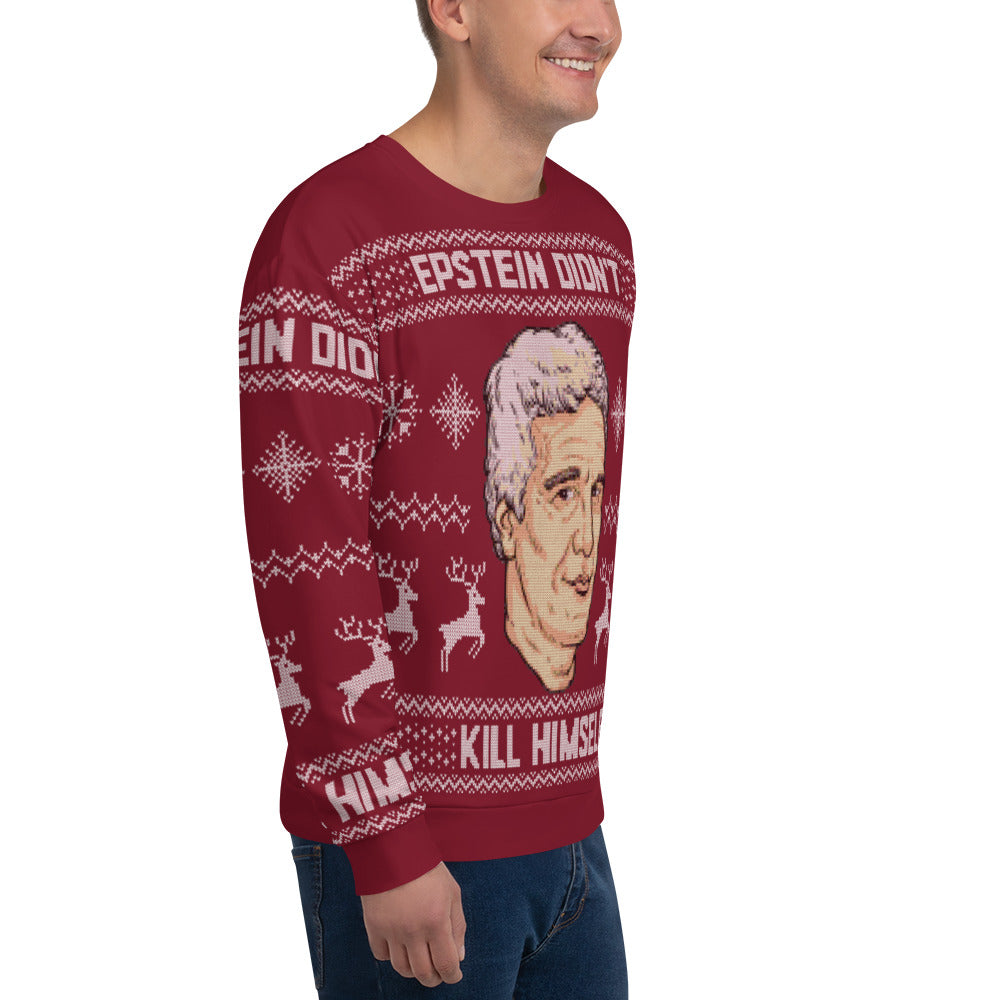 Epstein Didn't Kill Himself Faux Ugly Christmas Sweater Unisex Sweatshirt
