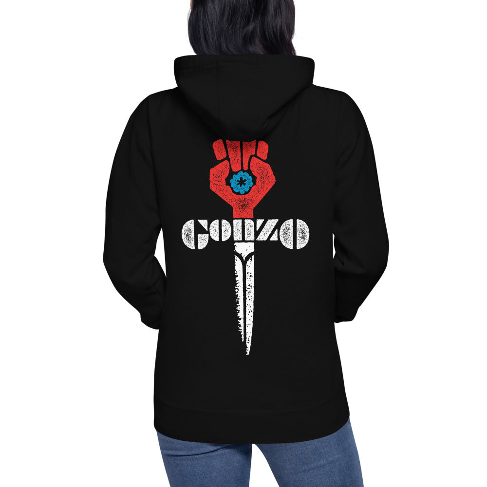 Gonzo Fist Black Unisex Hoodie Sweatshirt