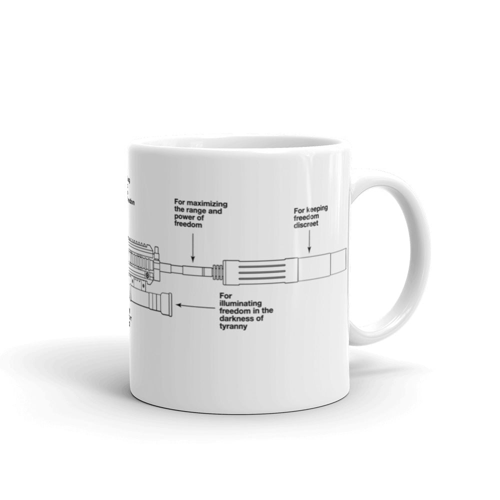 Parts of Freedom Schematic Coffee Mug