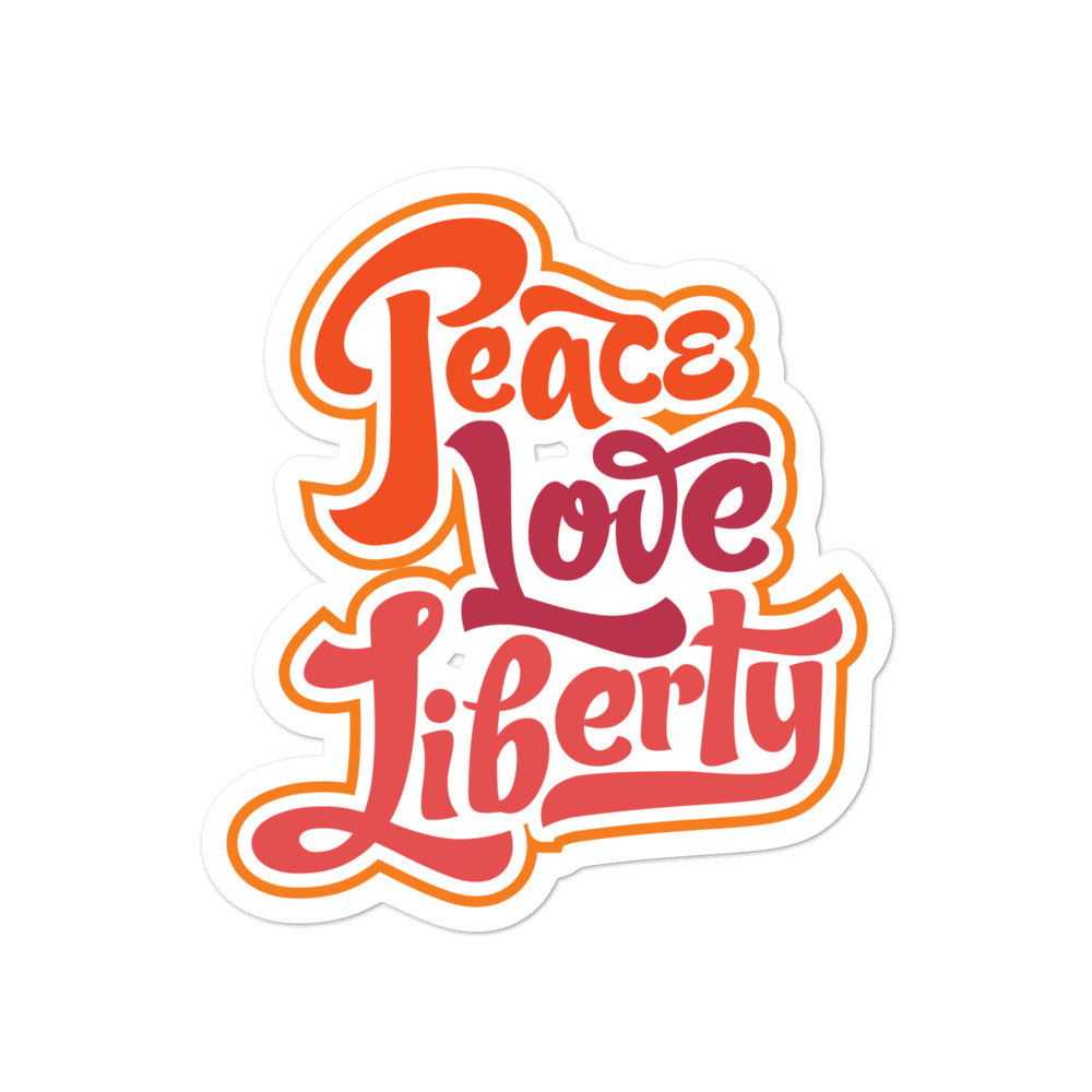 Peace Love Liberty Sticker