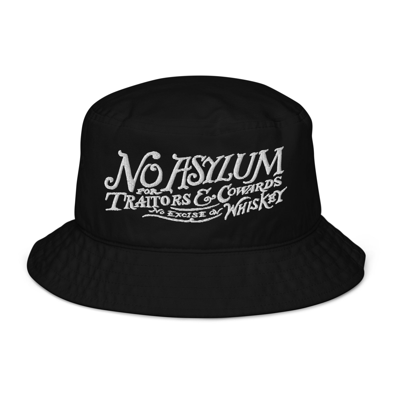 Whiskey Rebellion No Asylum Organic Bucket Hat