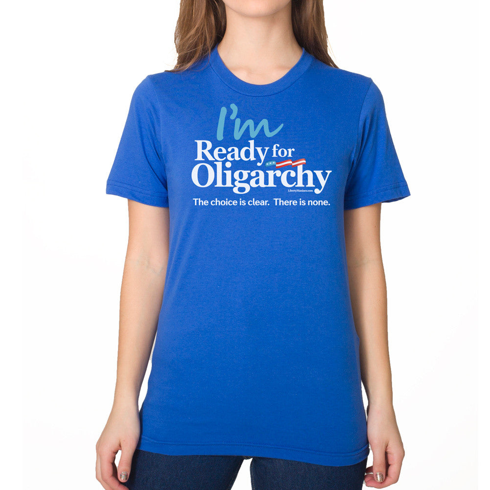 I'm Ready for Oligarchy Royal Blue on a Woman