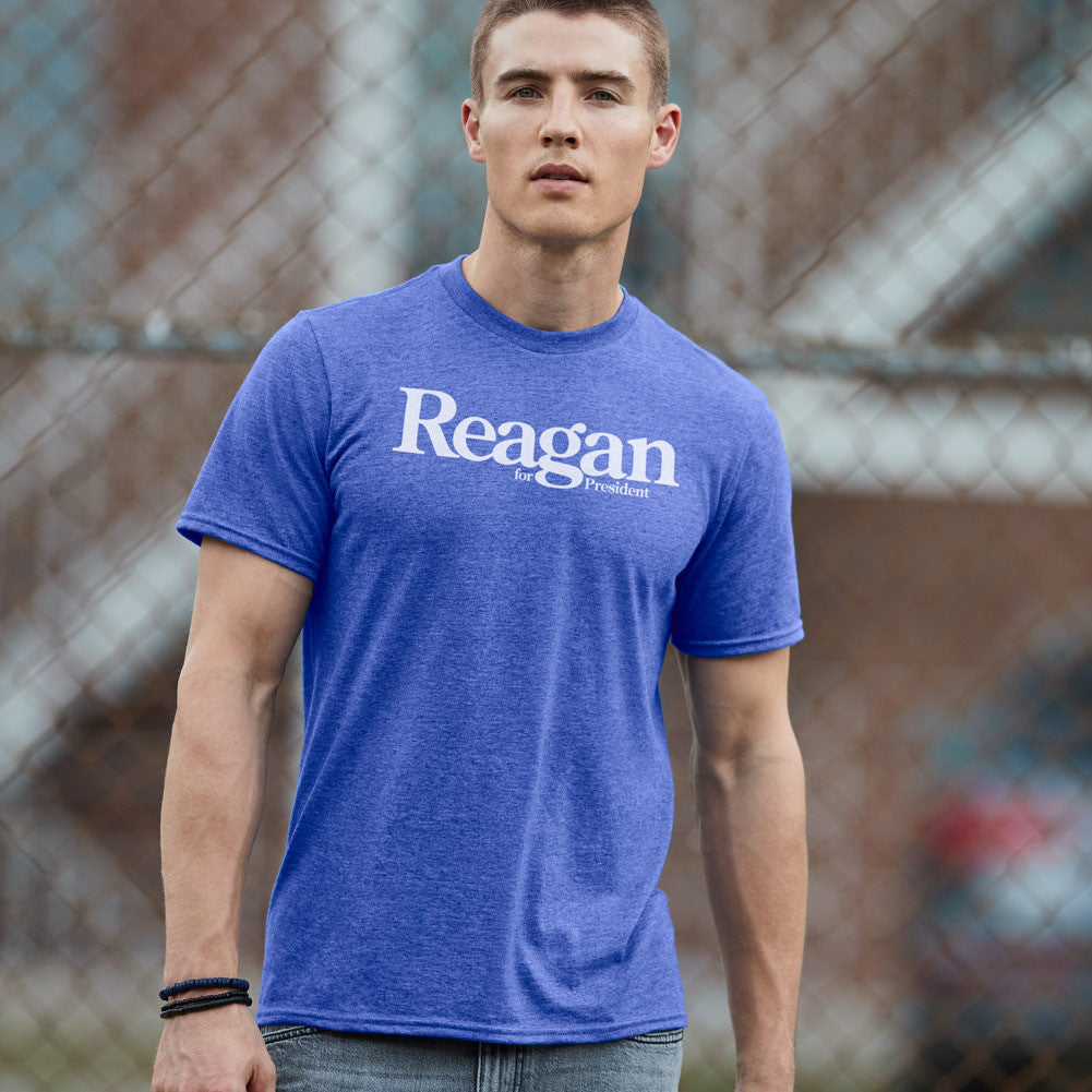 1980 Reagan for President campaign shirt in Heather True Royal | Liberty Maniacs