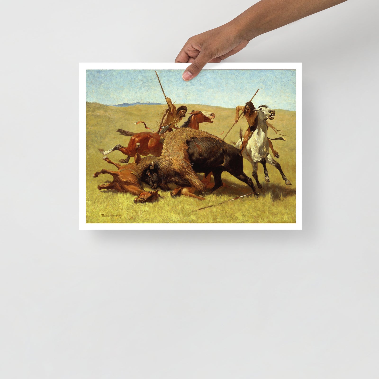 The Buffalo Hunt Fredric Remington Art Print