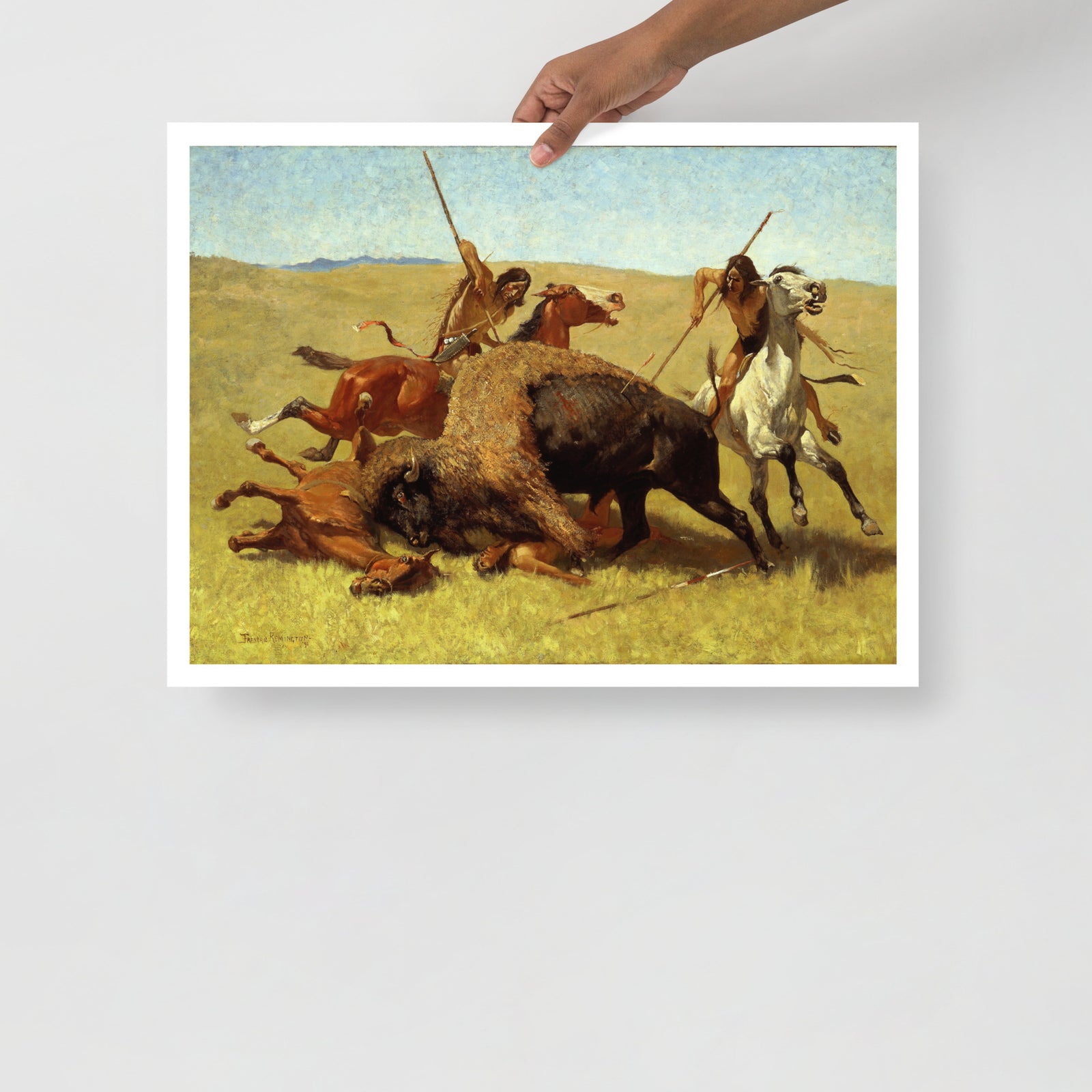 The Buffalo Hunt Fredric Remington Art Print