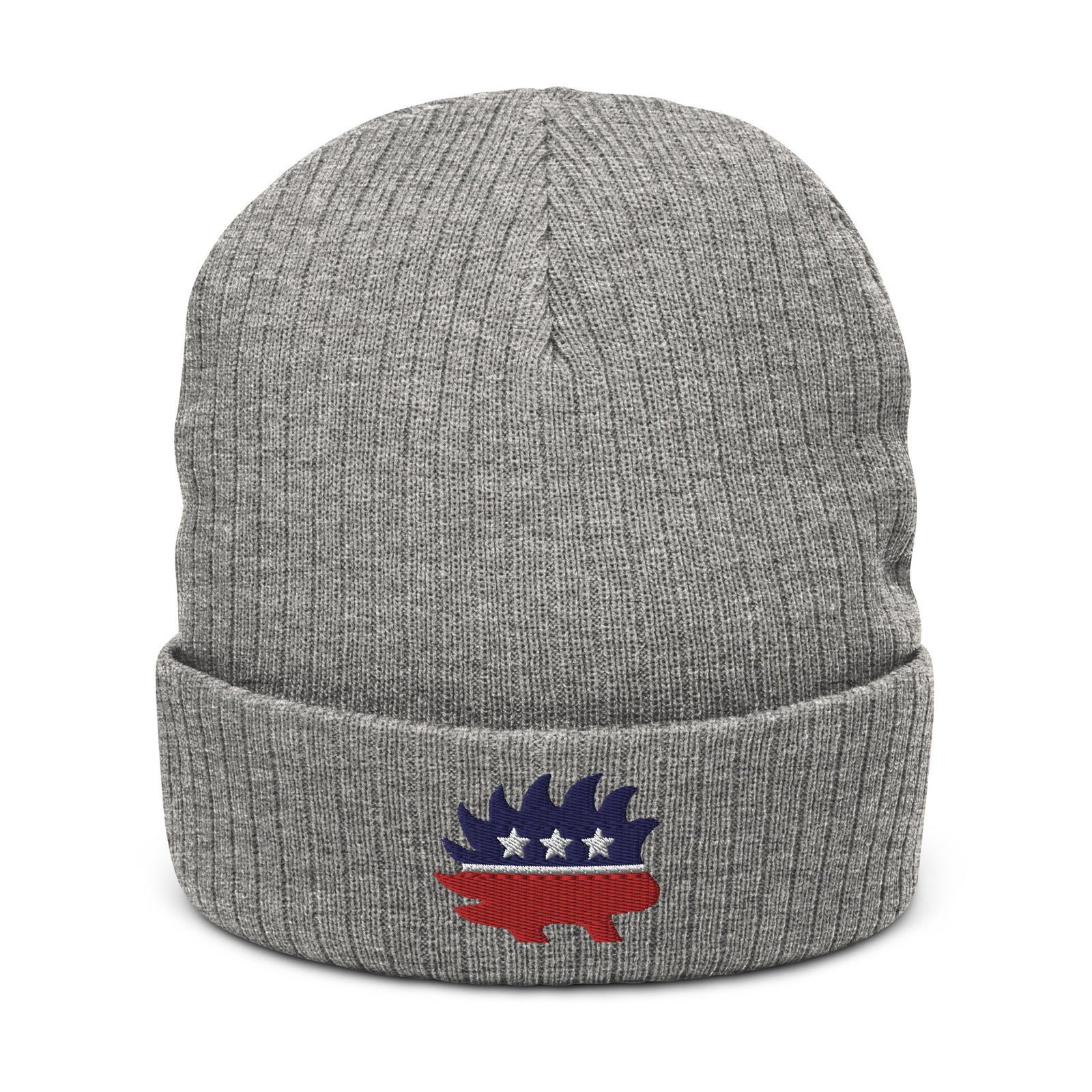 Porcupine Logo Ribbed Knit Beanie