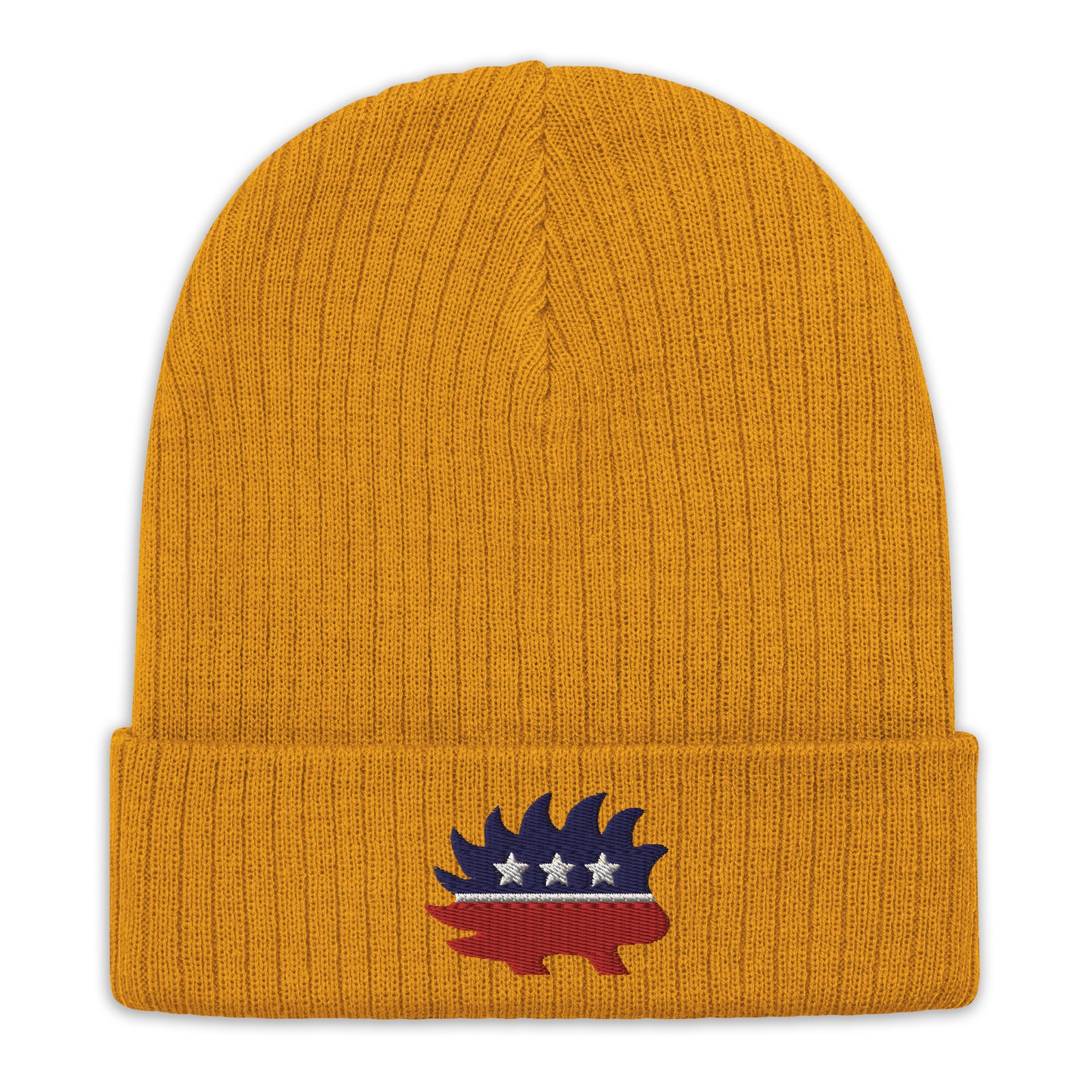 Porcupine Logo Ribbed Knit Beanie