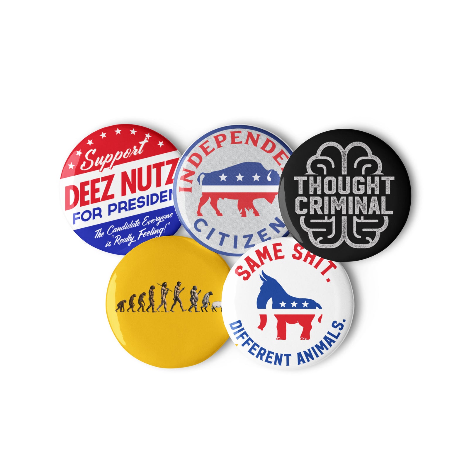 Independent Minds Pinback Button Set 1