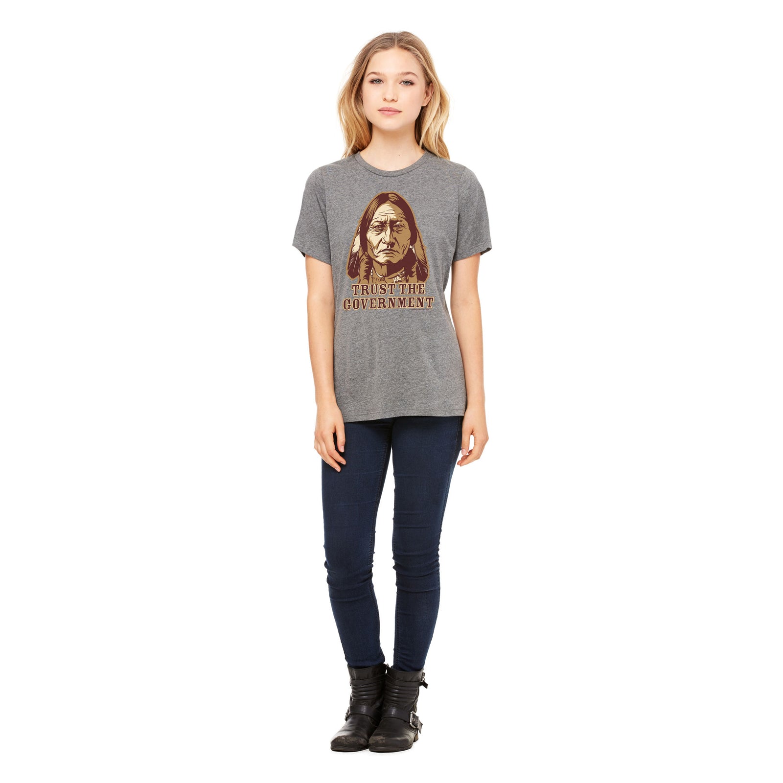 Trust the Government Sitting Bull Ladies T-Shirt