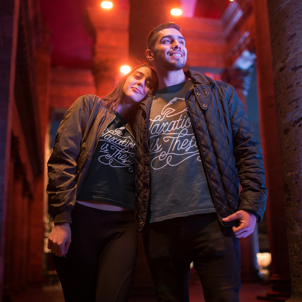 Taxation Is Theft Script T-Shirt