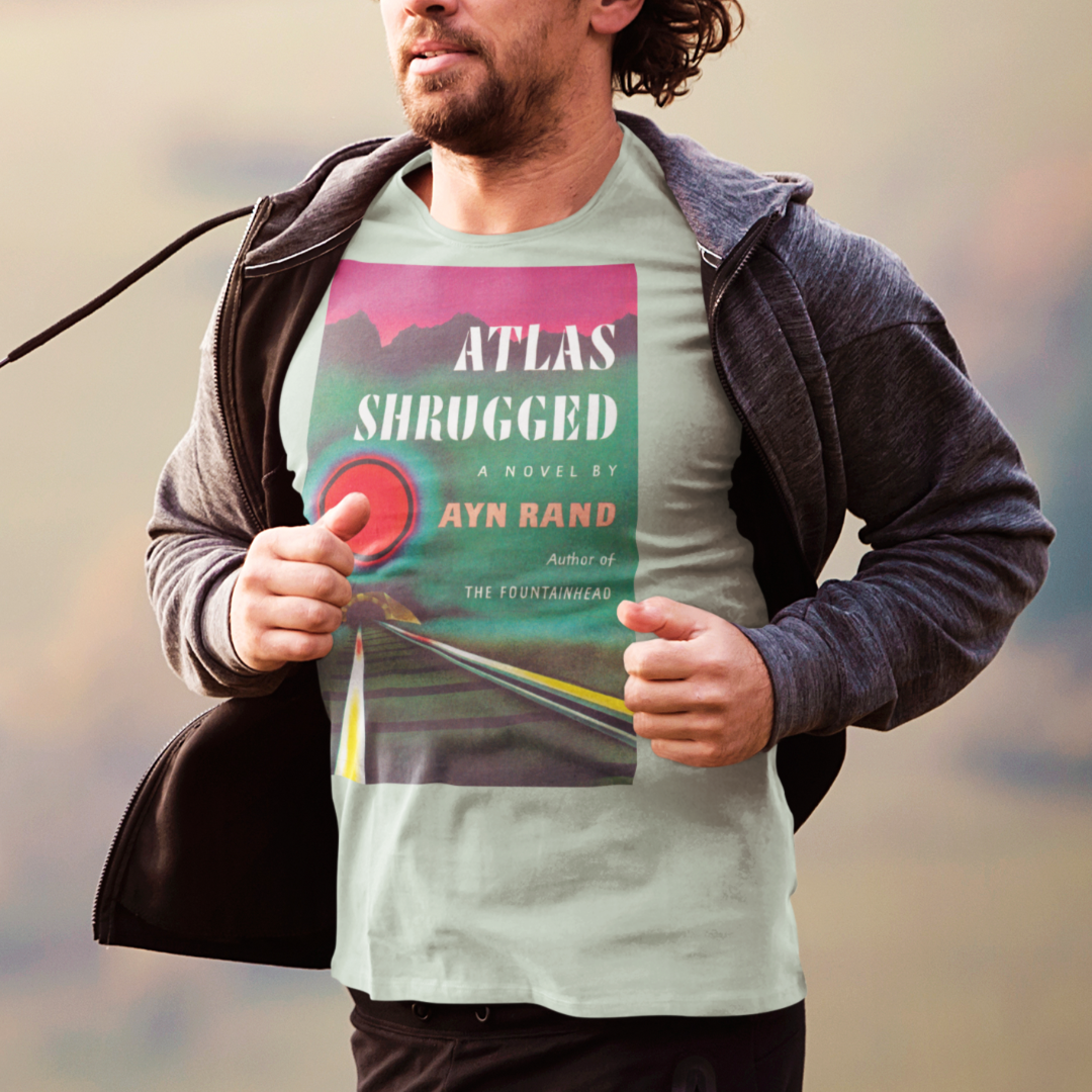 Atlas Shrugged Ayn Rand Book Cover Short-Sleeve Unisex T-Shirt