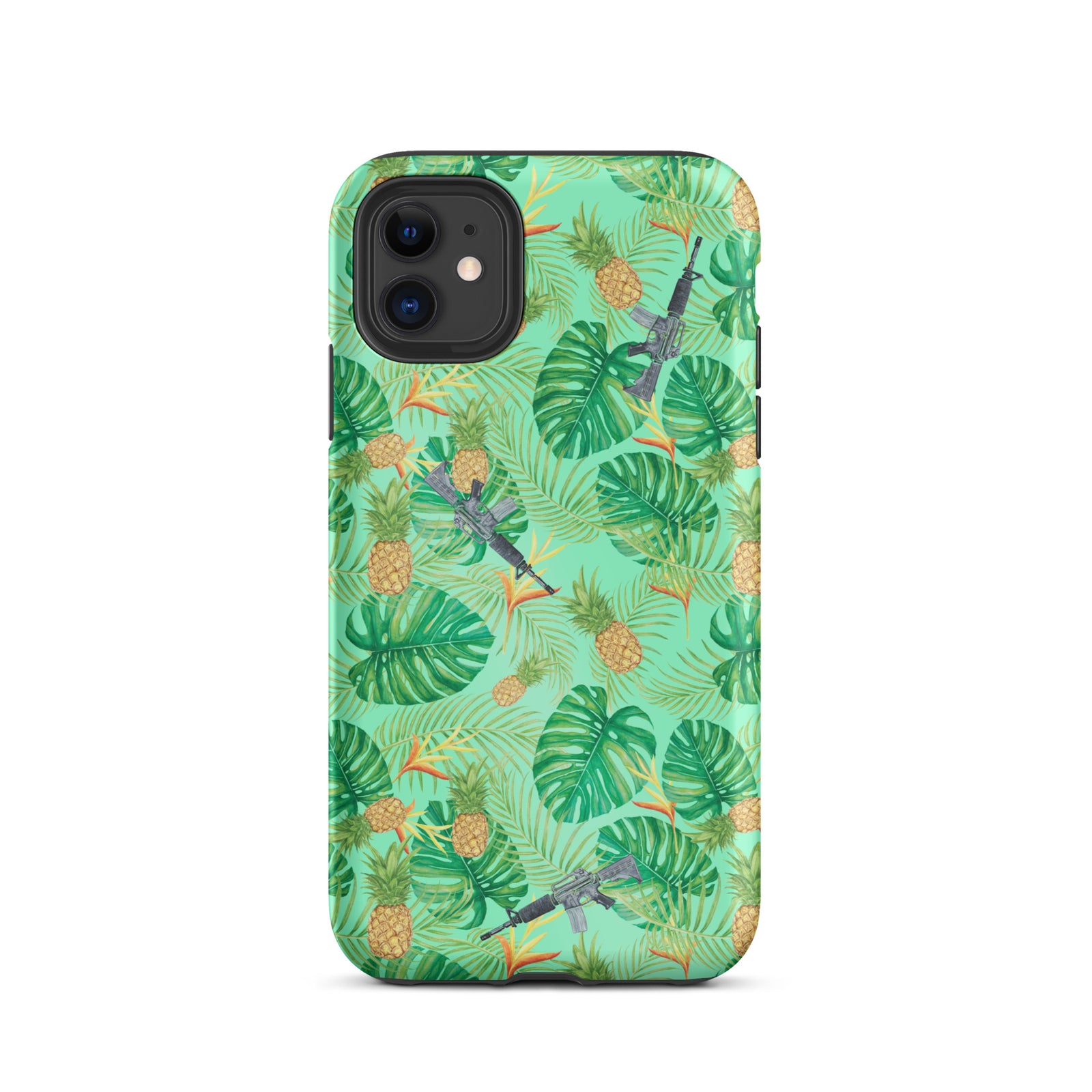 Pineapples and Carbines Hawaiian Tough iPhone case