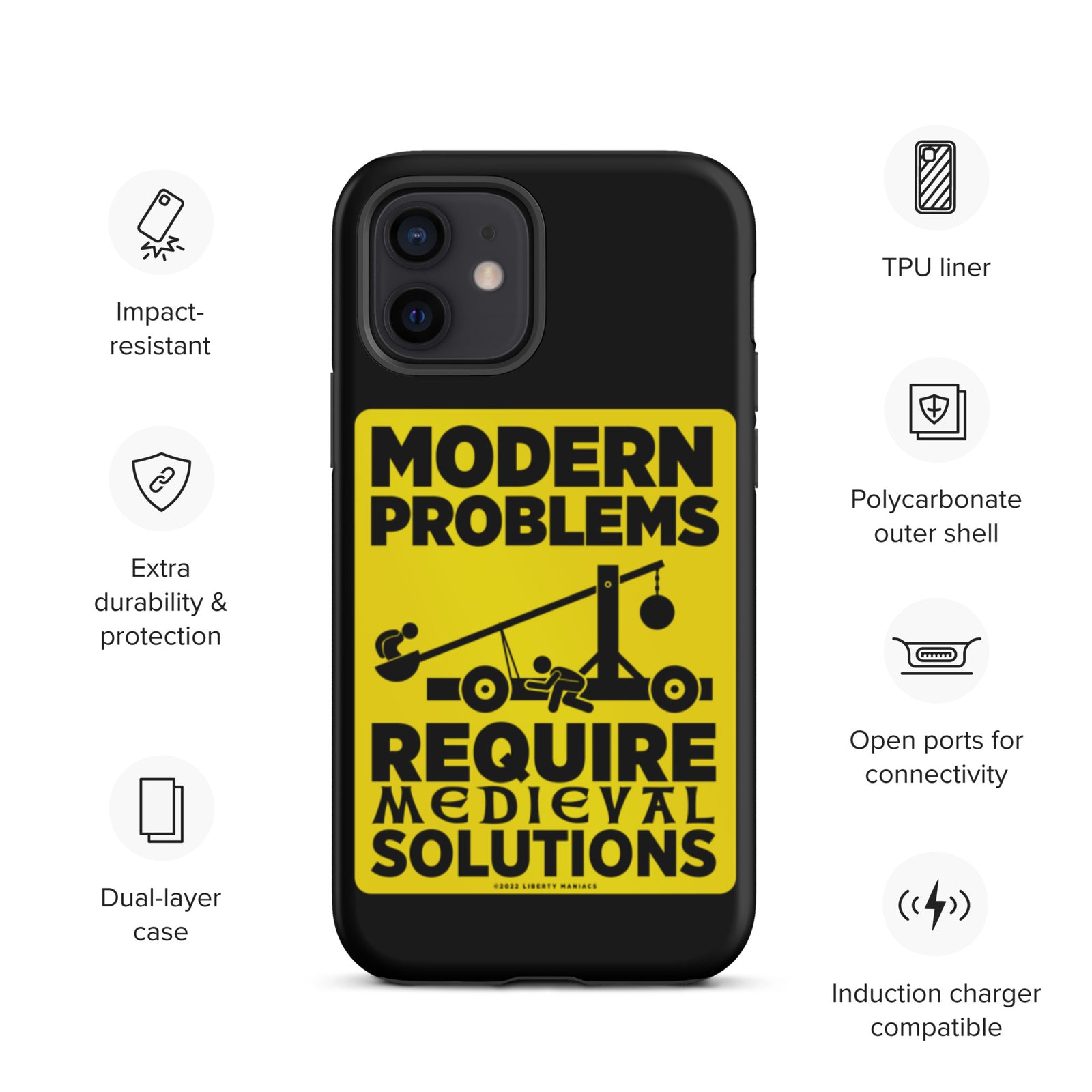 Modern Problems Require Medieval Solutions Tough iPhone case