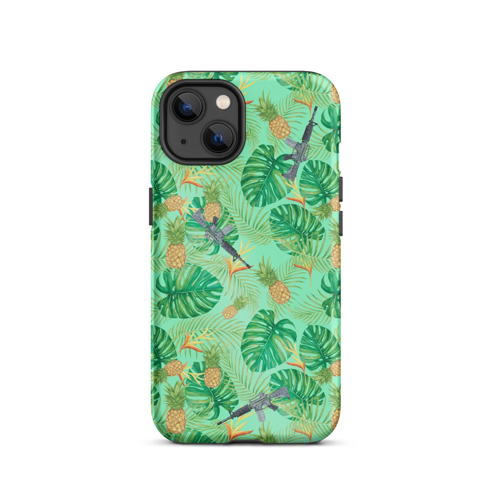 Pineapples and Carbines Hawaiian Tough iPhone case
