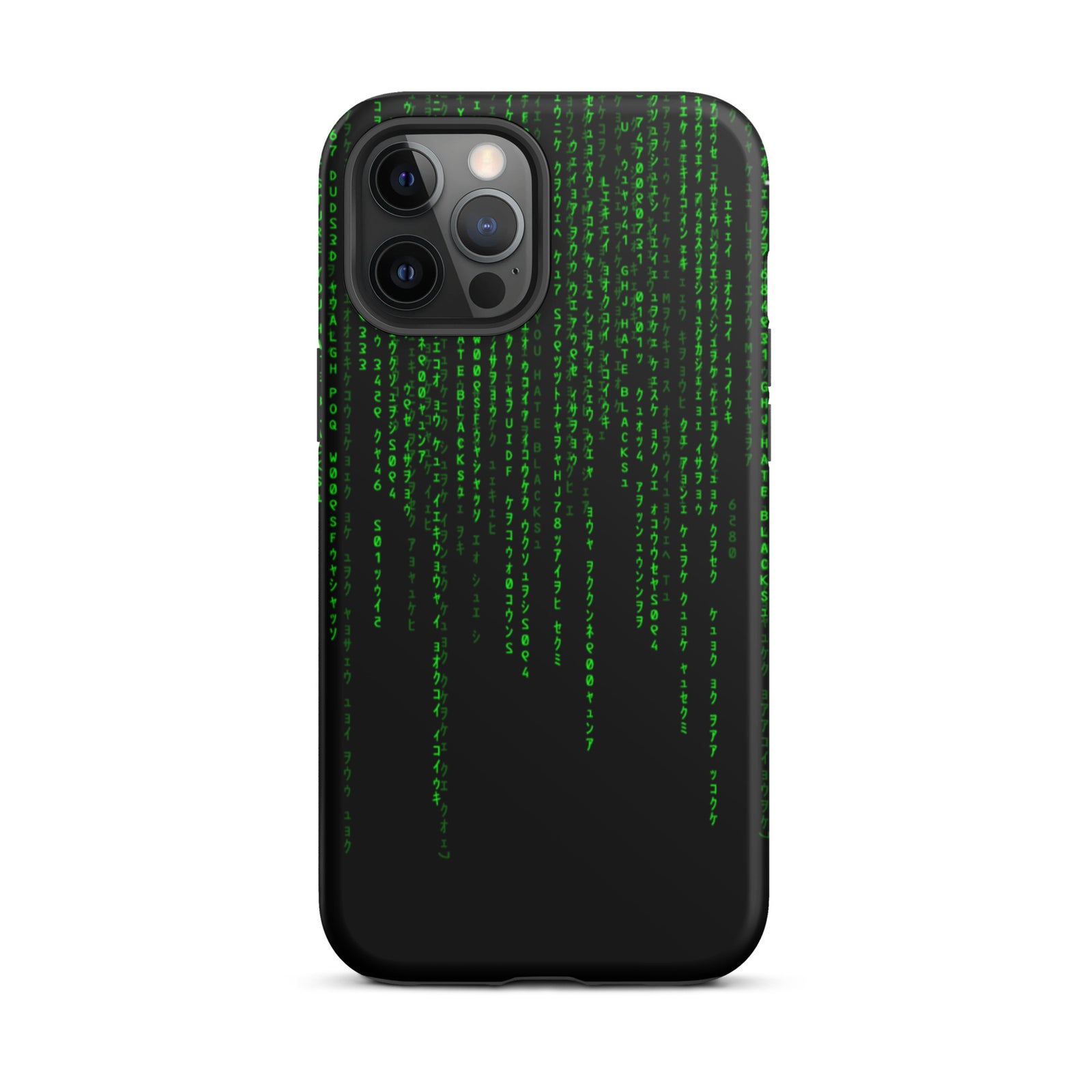 Digital Rain Matrix Tough iPhone case