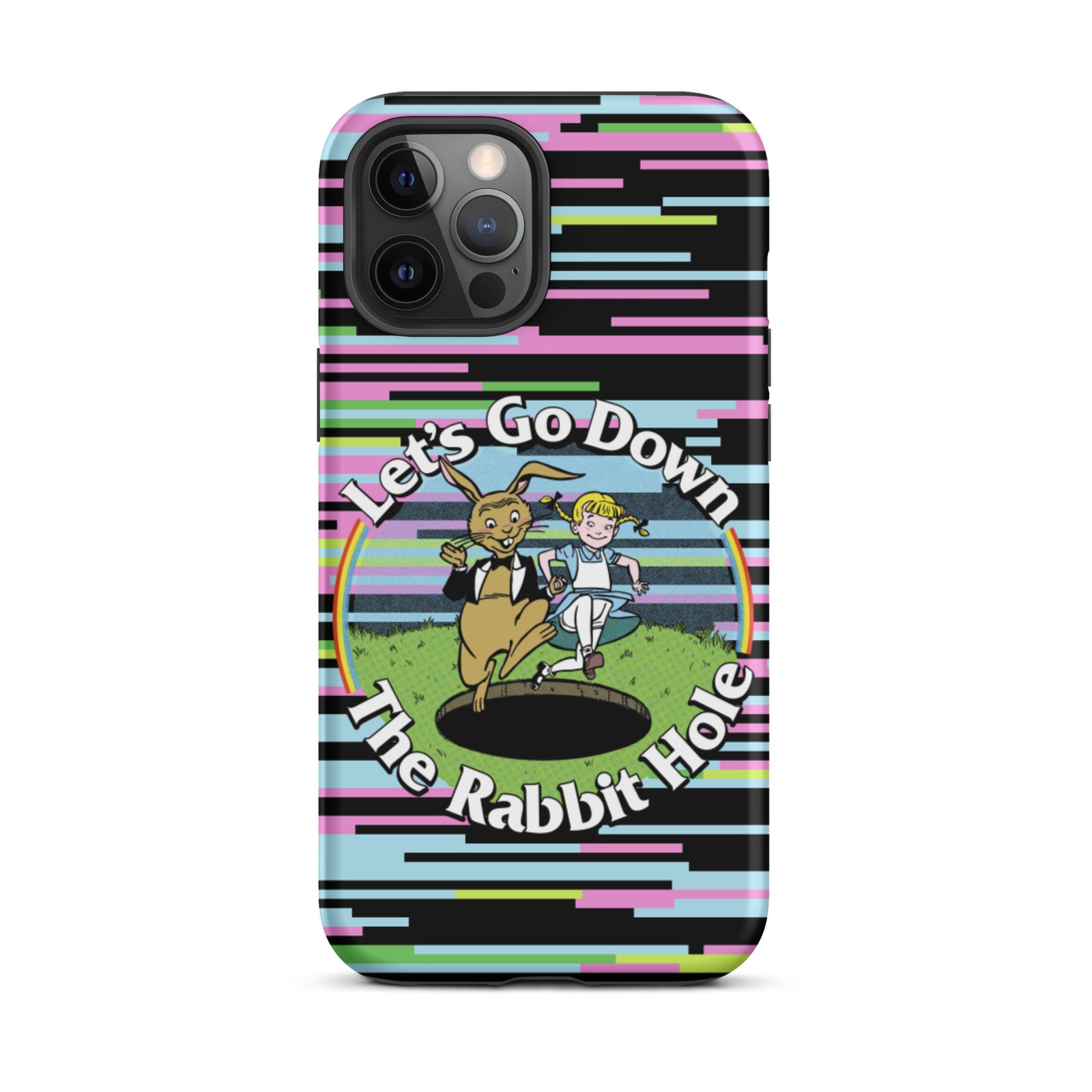 Let's Go Down the Rabbit Hole Tough iPhone case