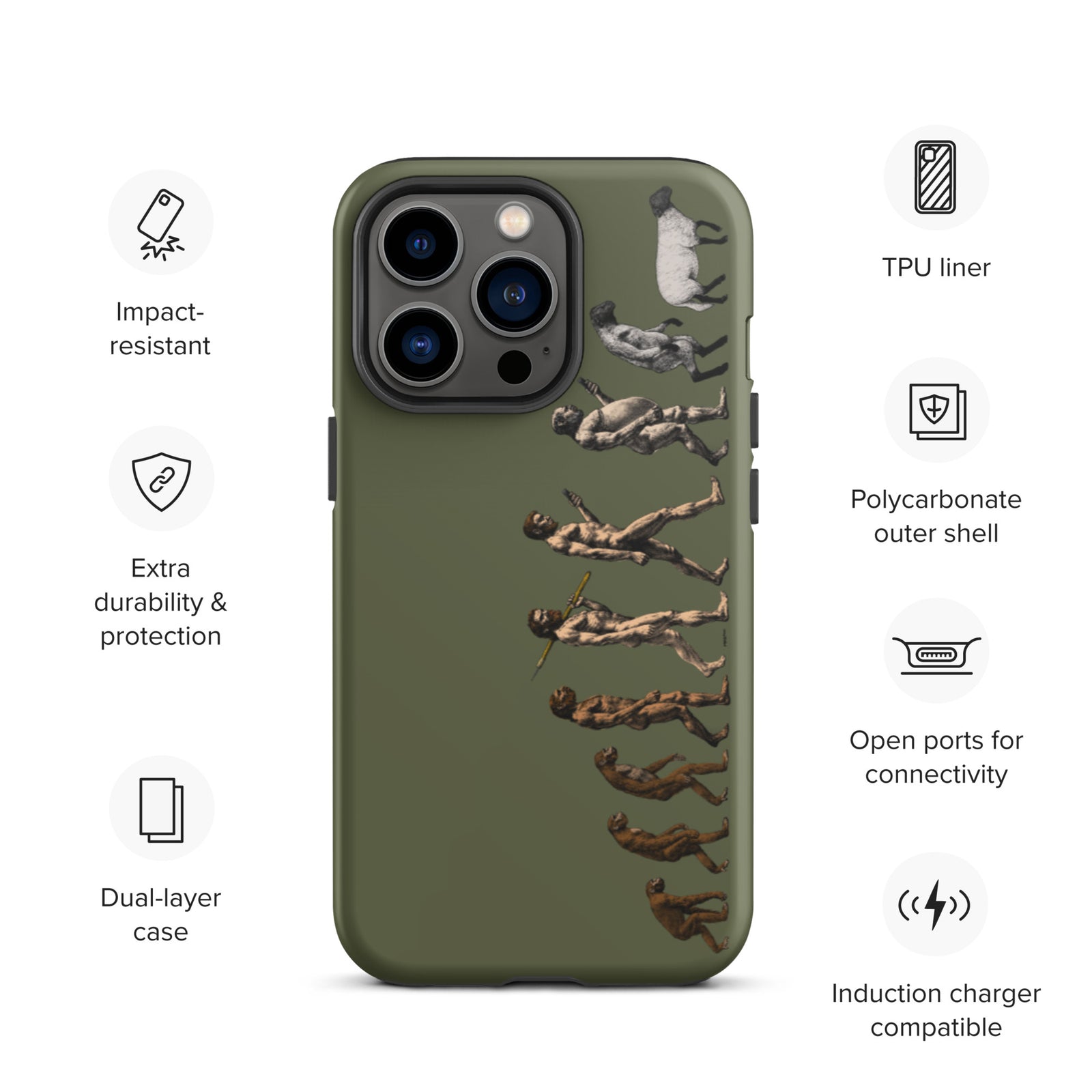 March of Devolution Sheeple Tough iPhone Case
