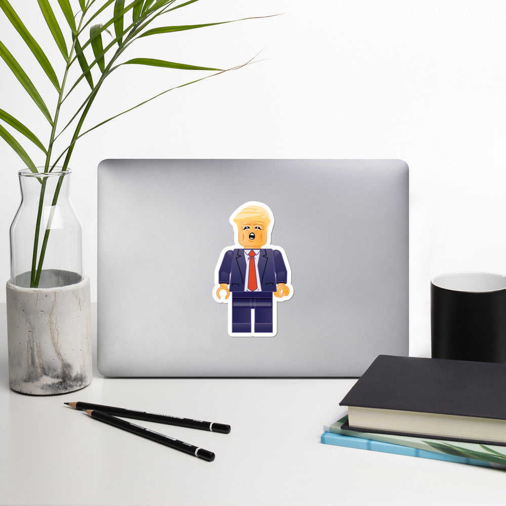 President Business Trump Minifig Sticker