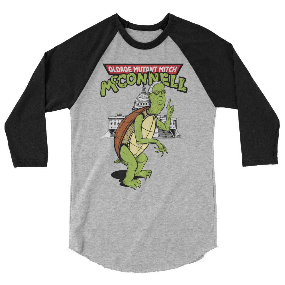 Oldage Mutant Mitch McConnell 3/4 Sleeve Raglan